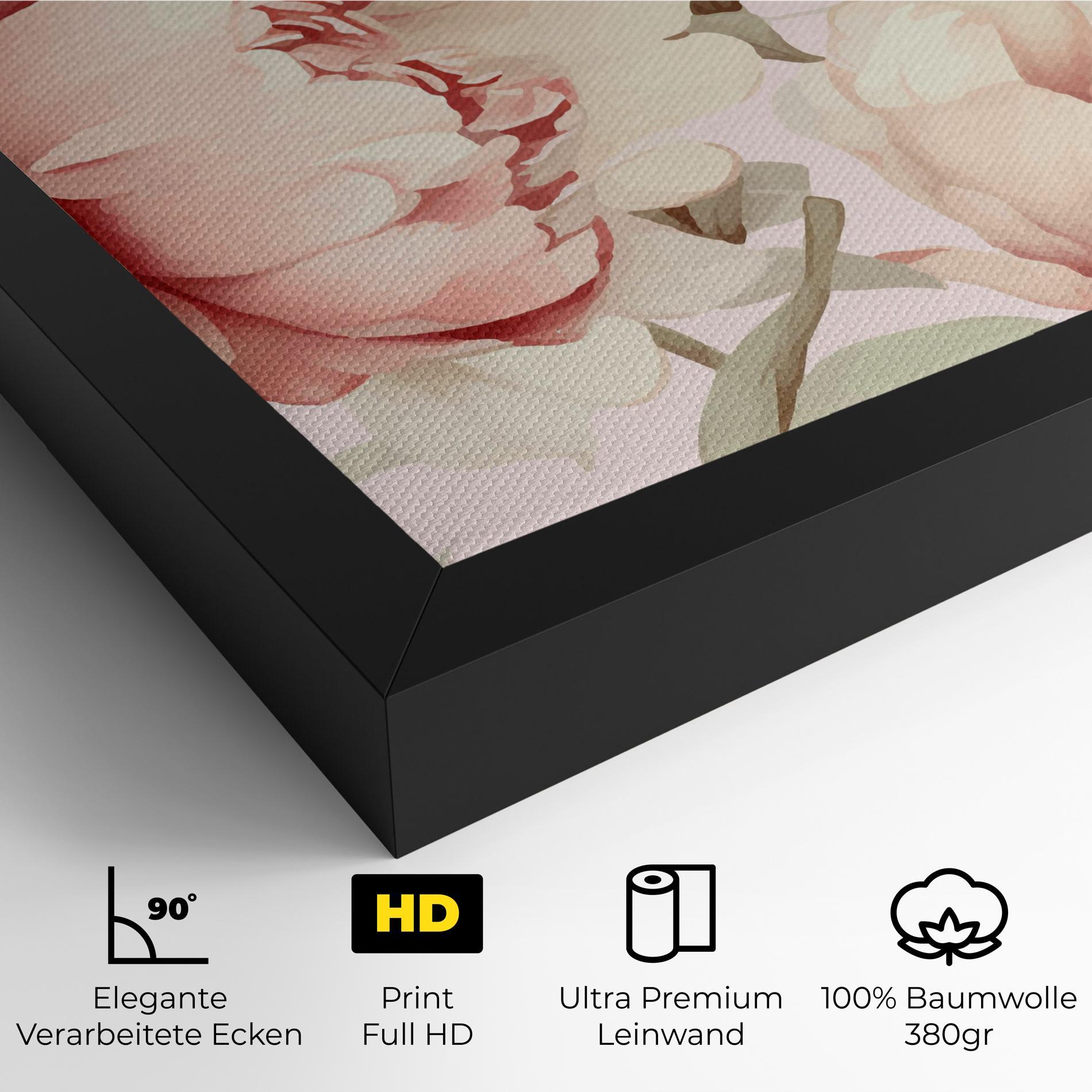 Leinwandbild Pink Pretty Peony mockup 4