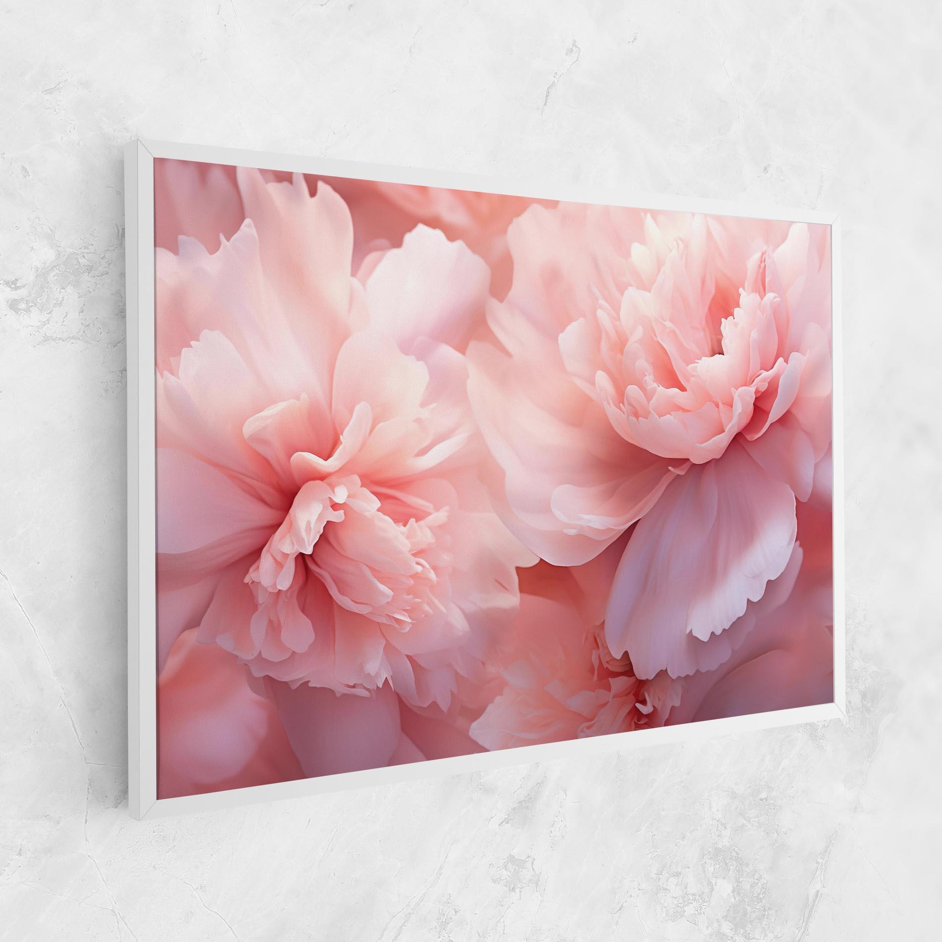 Leinwandbild Close Up Dreamy Peony mockup 1