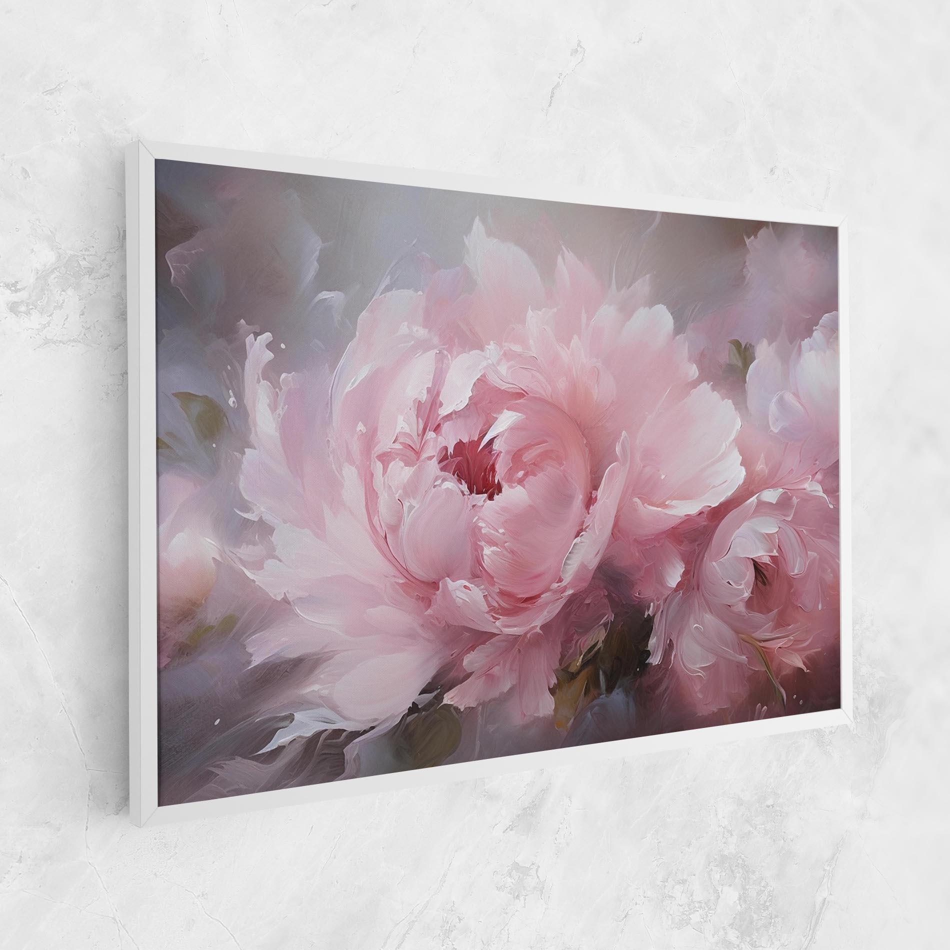 Leinwandbild Dreamy Painting Peony mockup 1