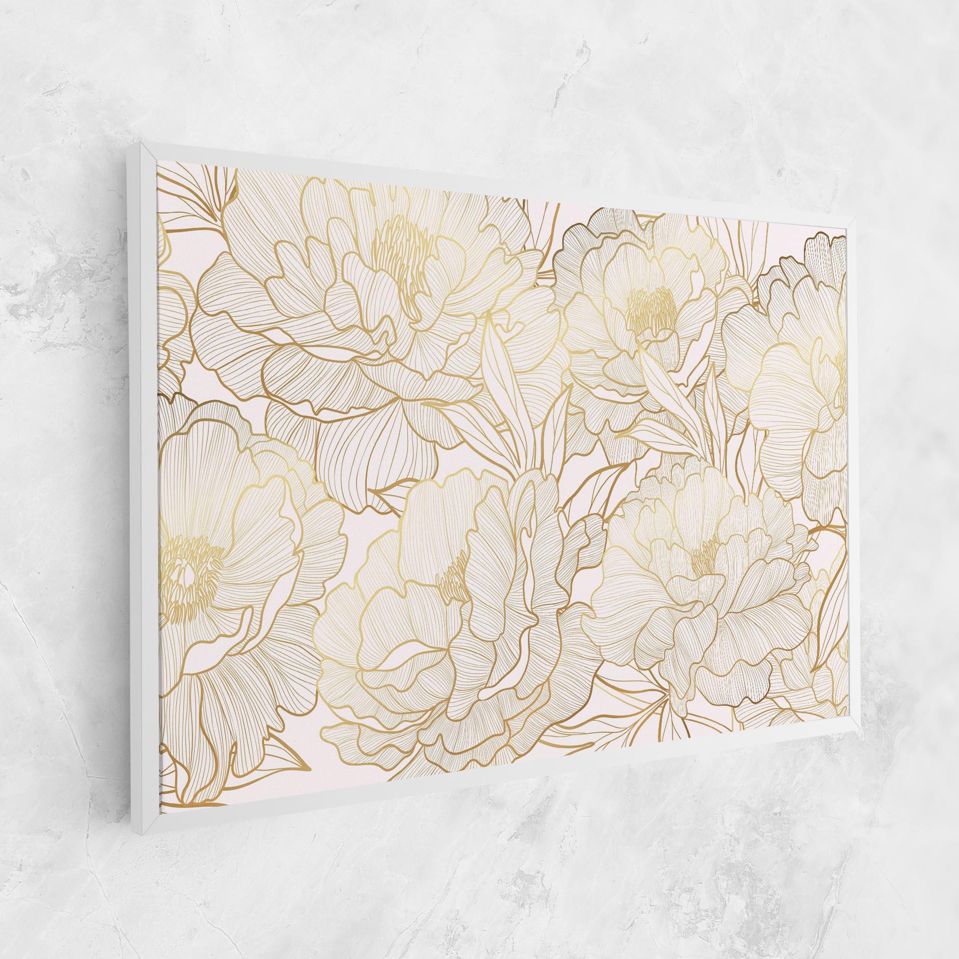 Leinwandbild Golden Peony mockup 1