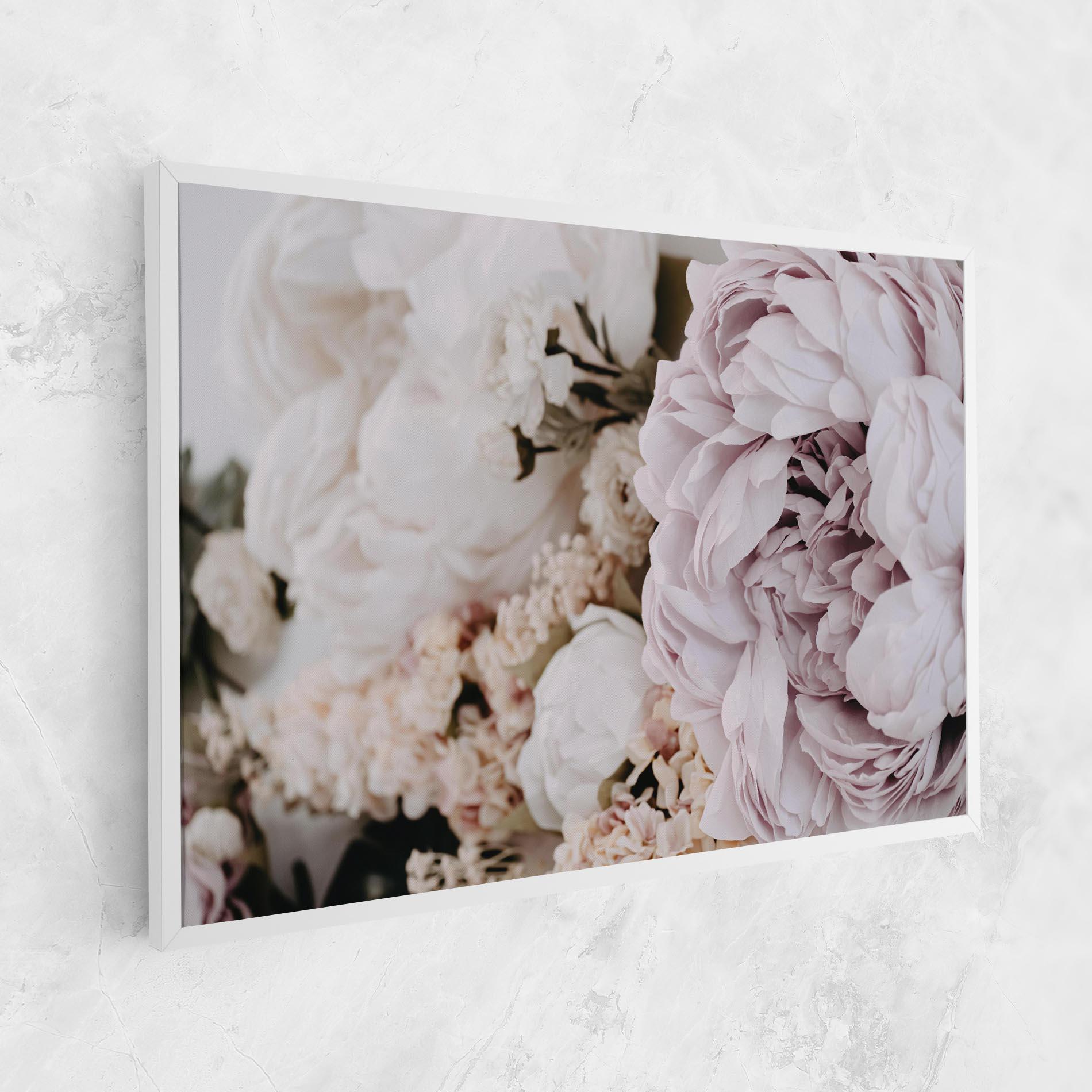 Leinwandbild Grey Peony Bouquet mockup 1