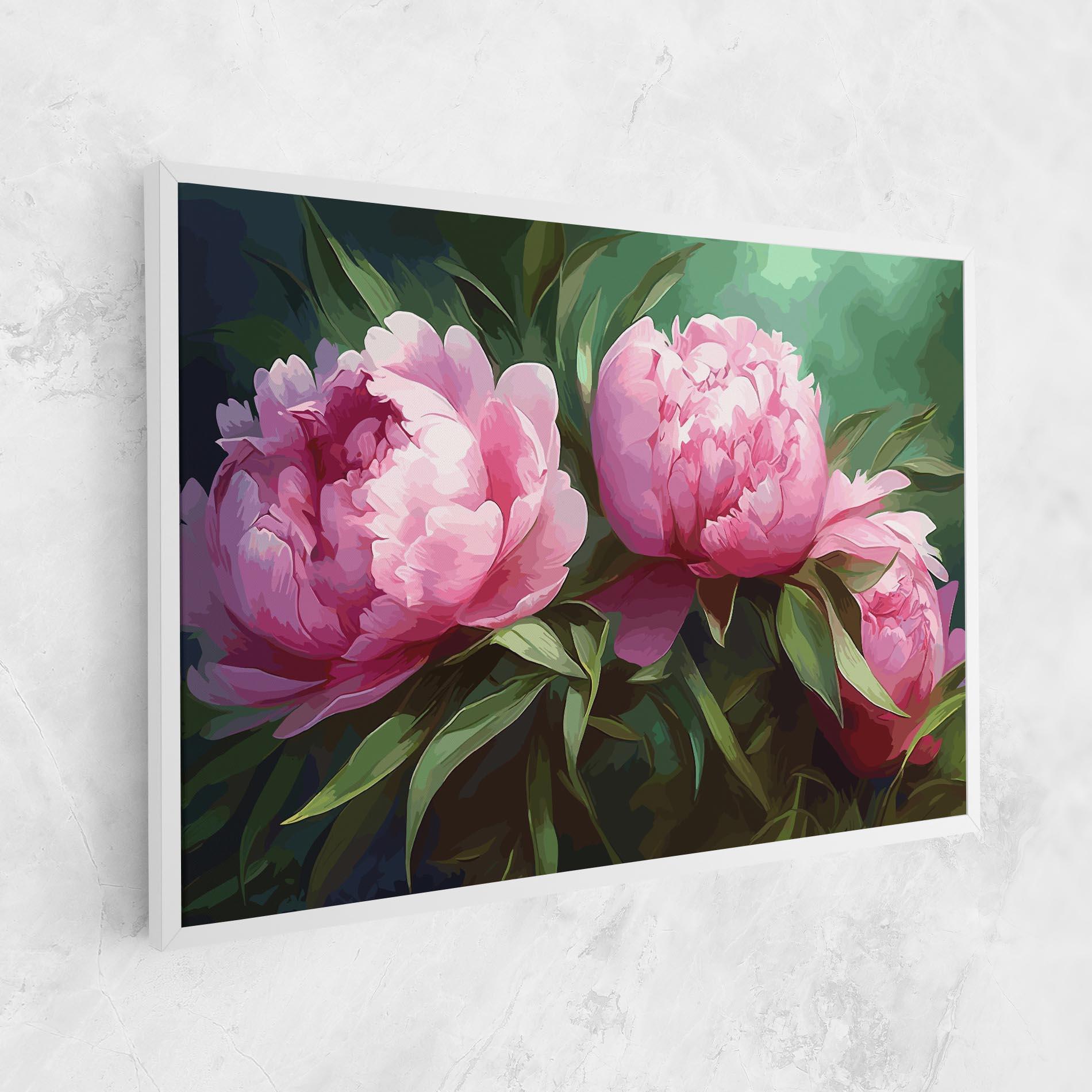 Leinwandbild Peonies Art mockup 1