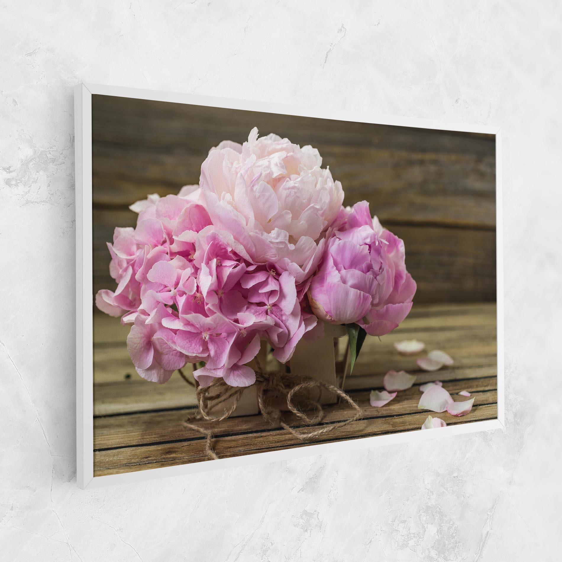 Leinwandbild Peony On Table mockup 1