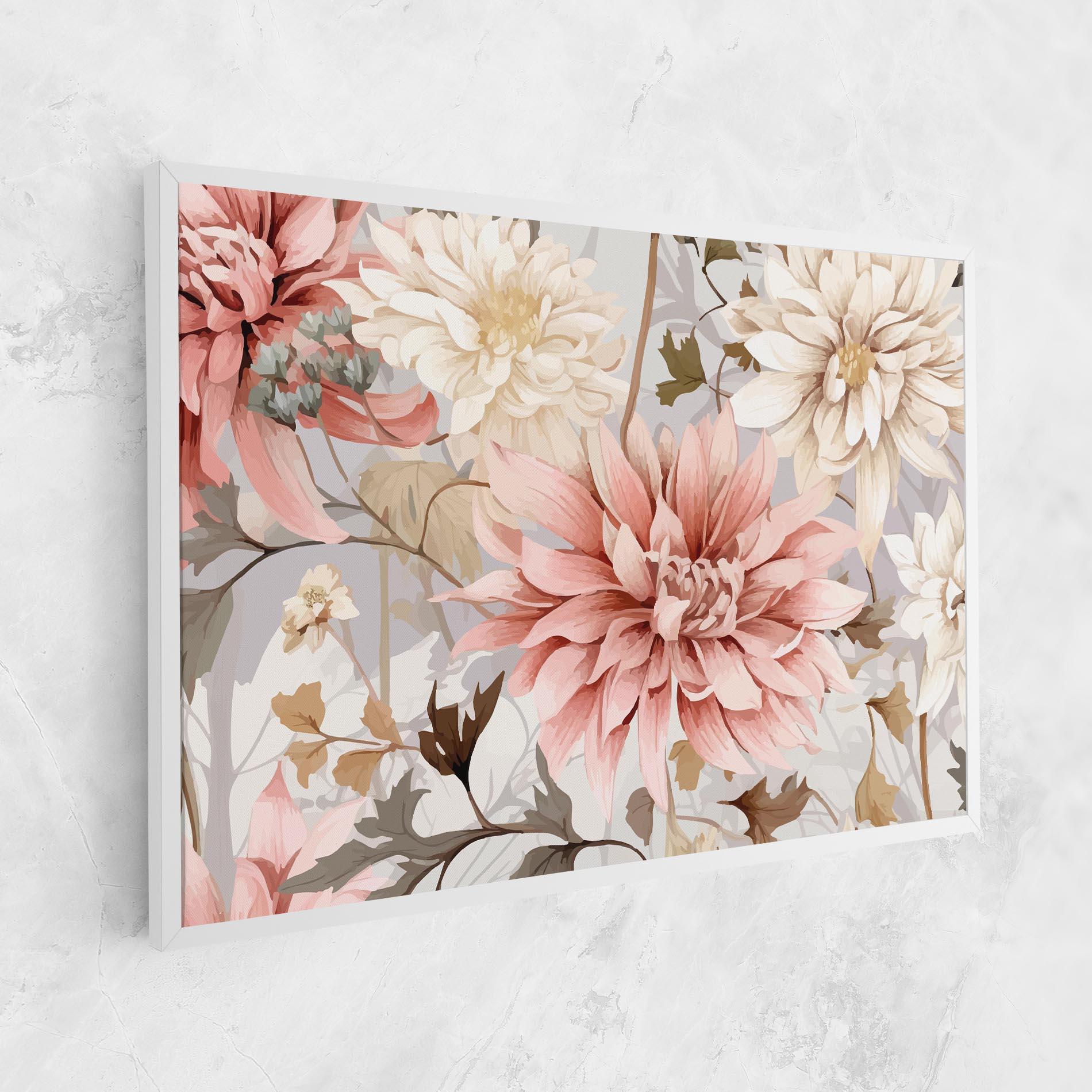 Leinwandbild Pink Cream Open Peony mockup 1