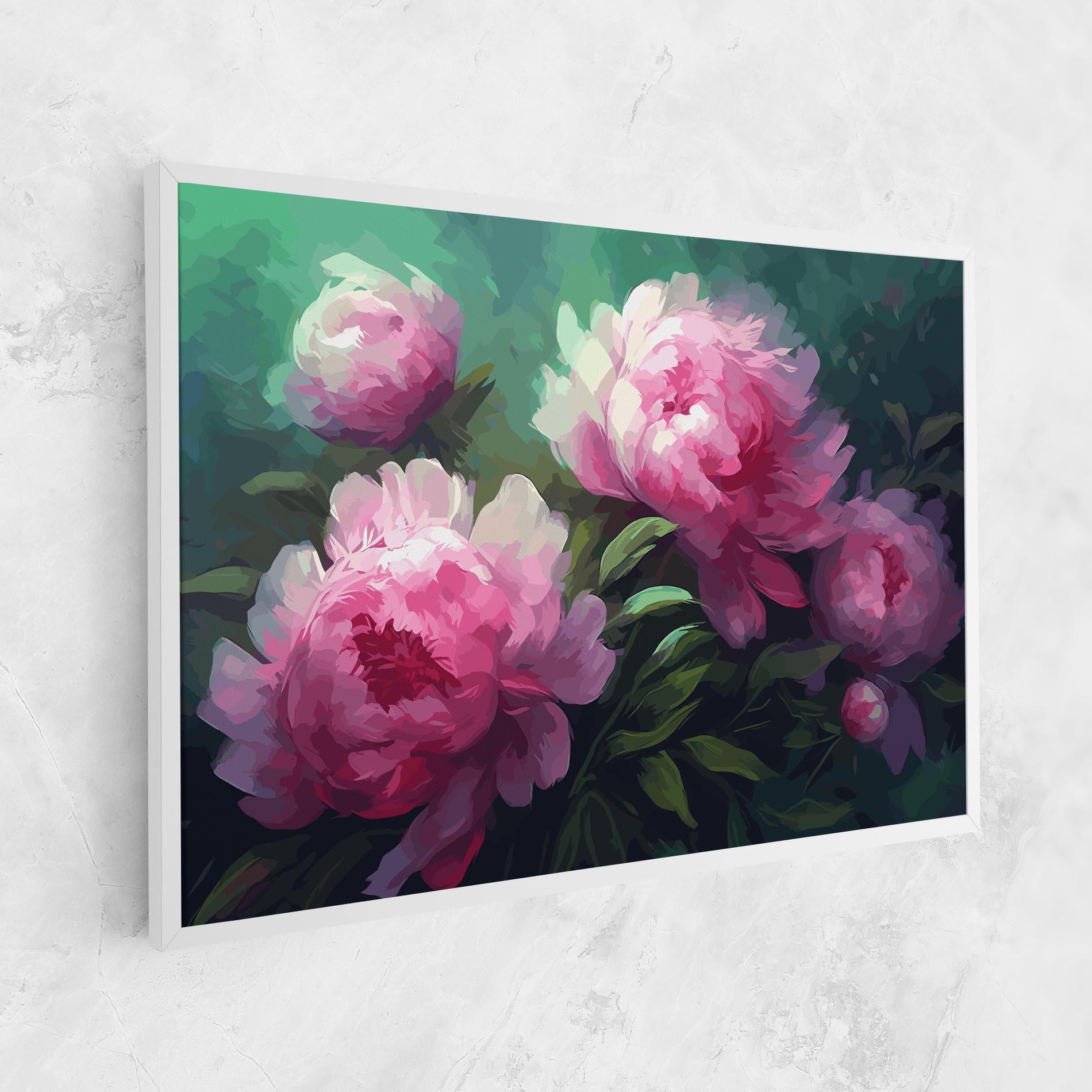 Leinwandbild Pretty Peony Paint mockup 1