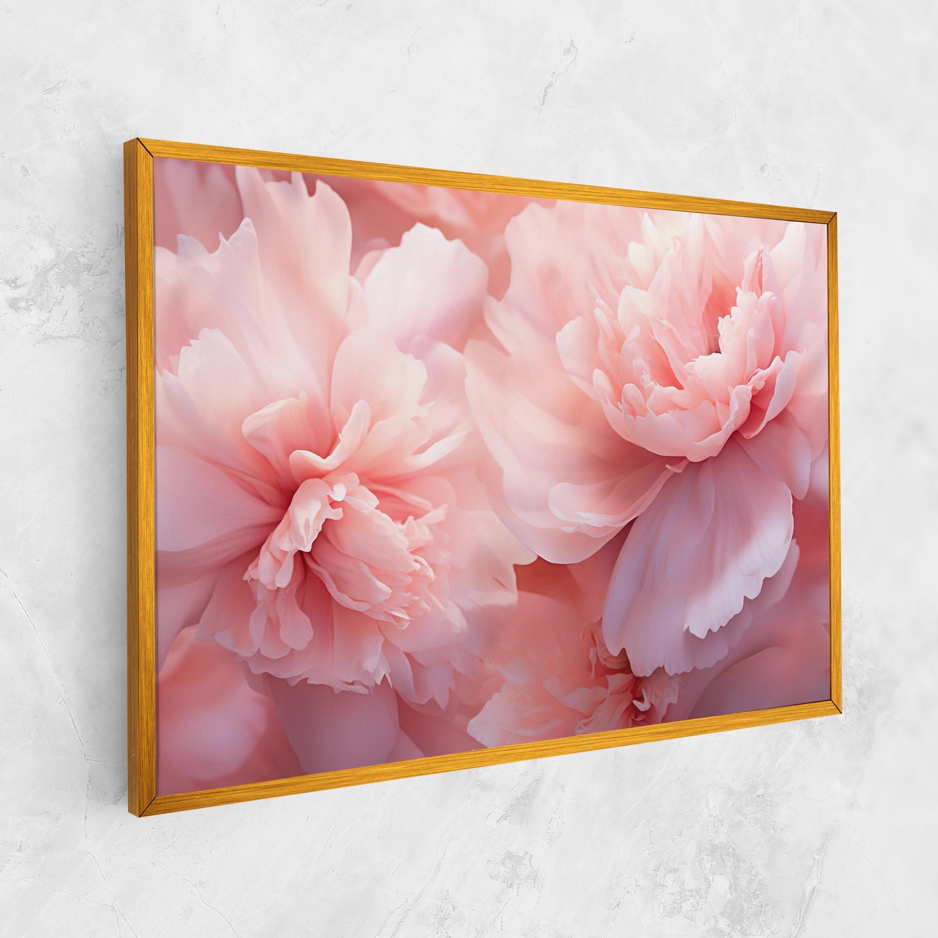 Leinwandbild Close Up Dreamy Peony mockup 1