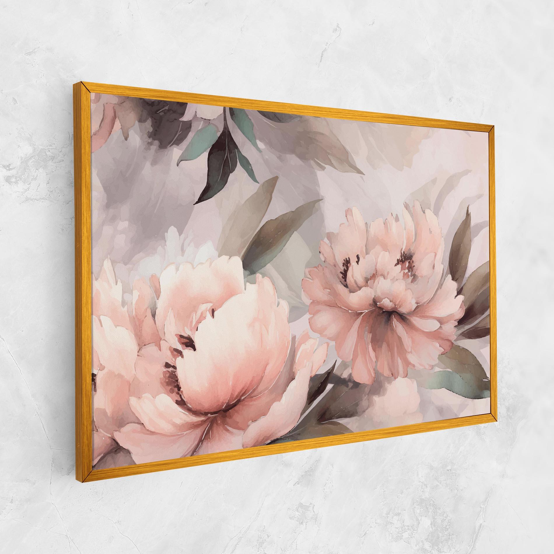 Leinwandbild Dreamy Peony Art mockup 1