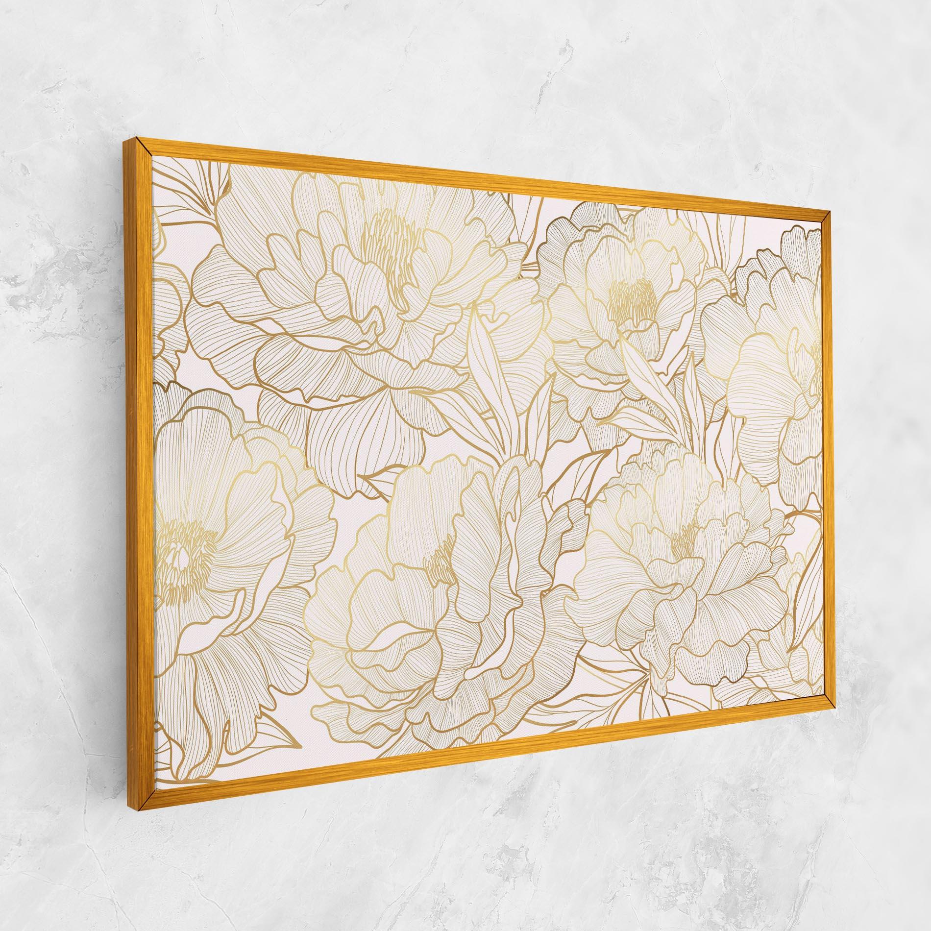 Leinwandbild Golden Peony mockup 1