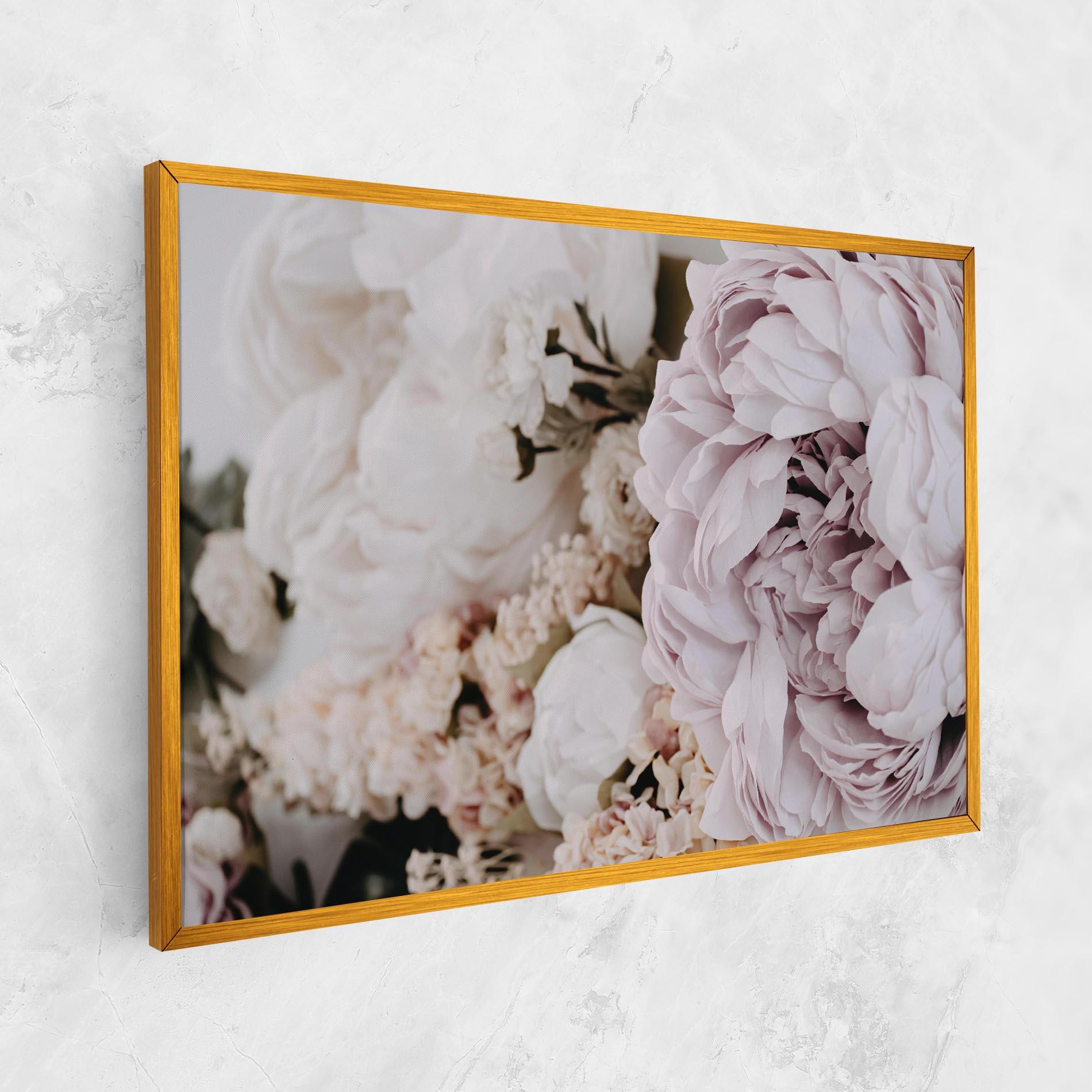 Leinwandbild Grey Peony Bouquet mockup 1