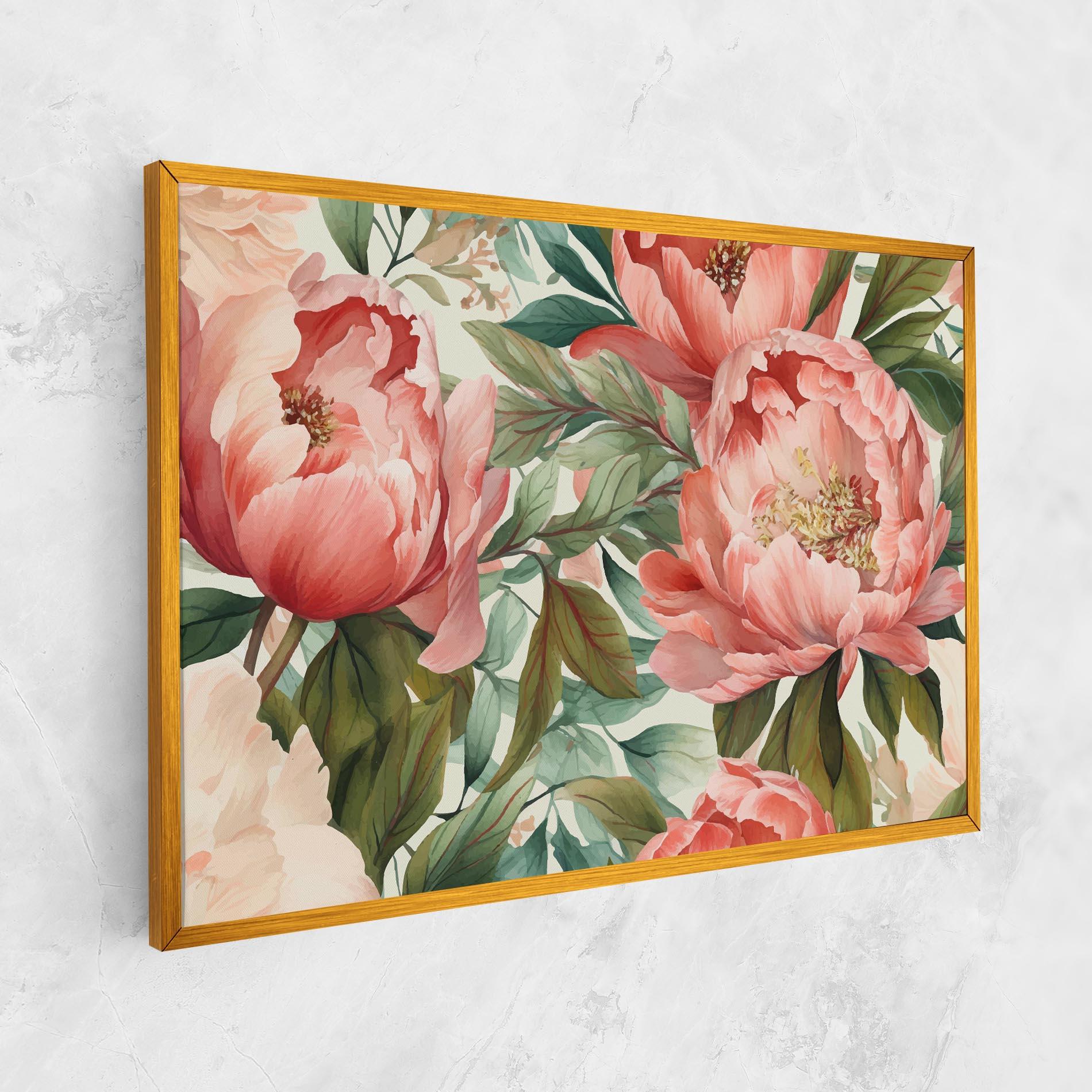 Leinwandbild Light Red Peony mockup 1
