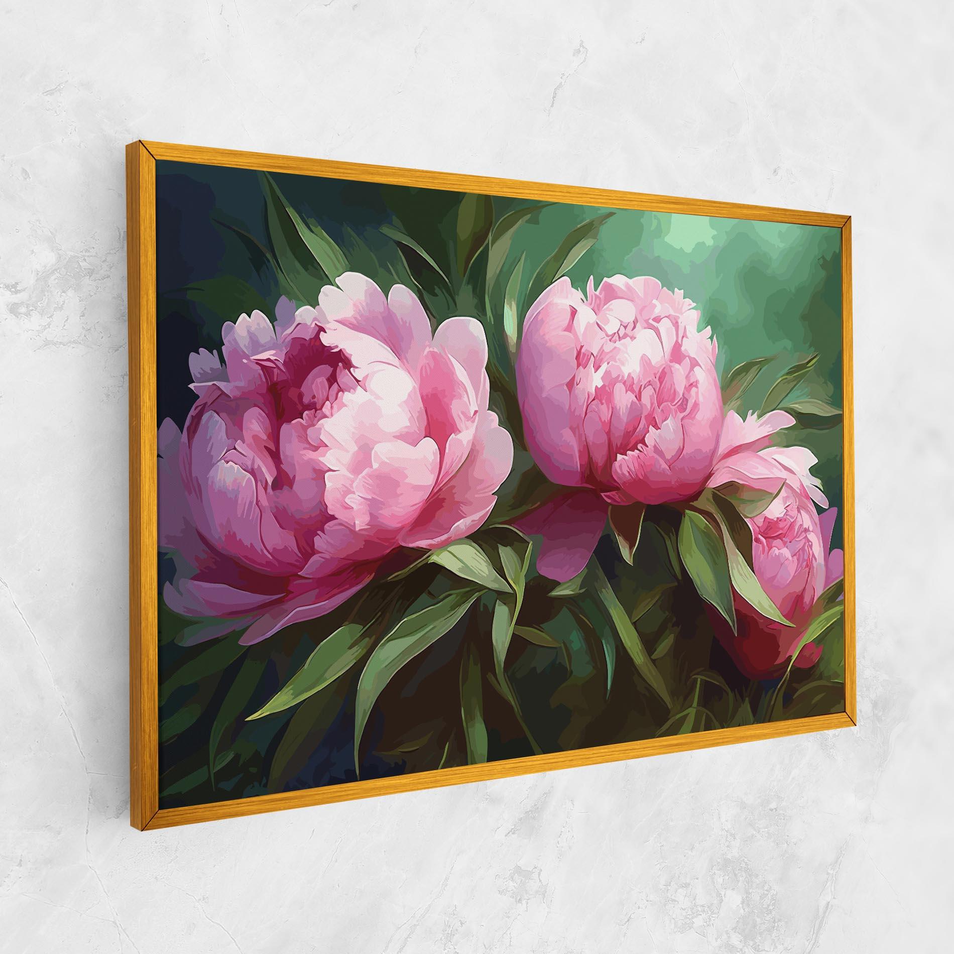 Leinwandbild Peonies Art mockup 1