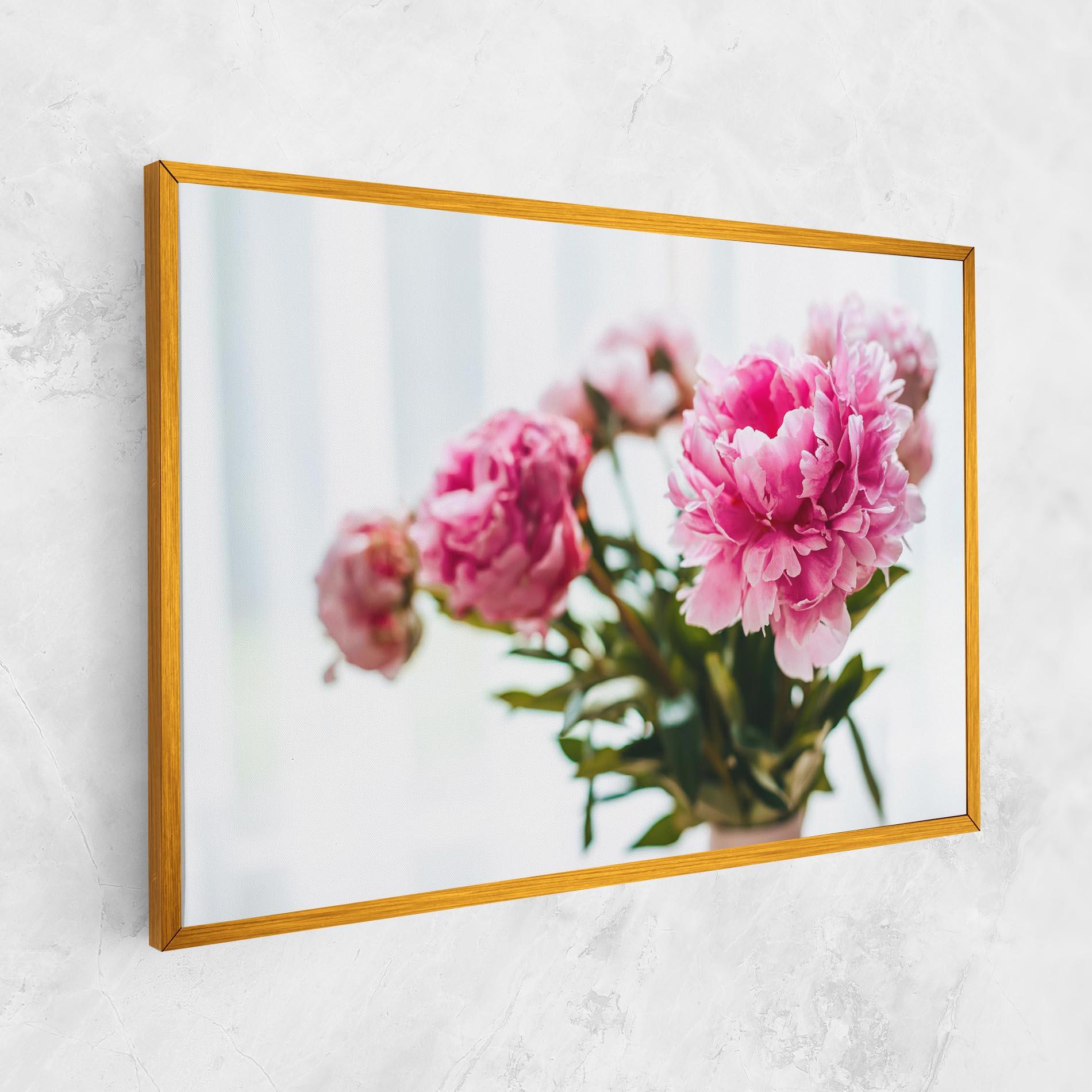Leinwandbild Peony In Vase mockup 1