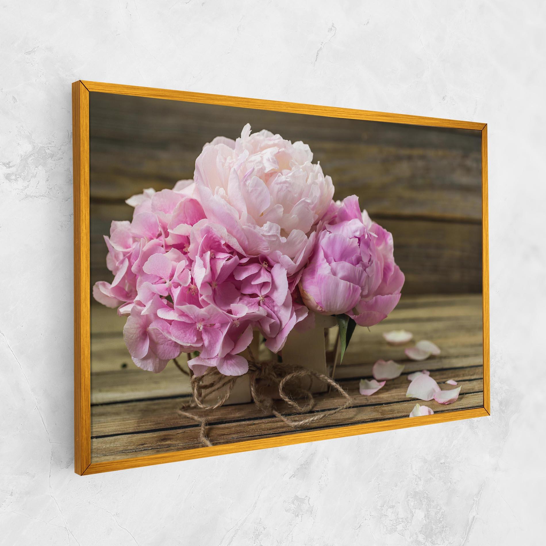Leinwandbild Peony On Table mockup 1