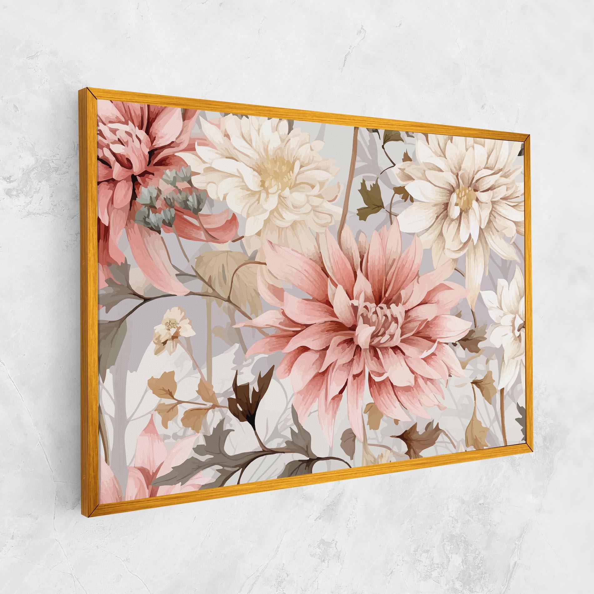 Leinwandbild Pink Cream Open Peony mockup 1