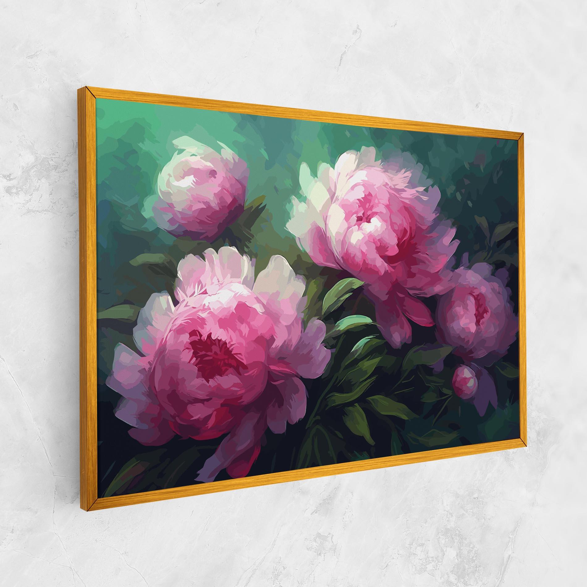 Leinwandbild Pretty Peony Paint mockup 1