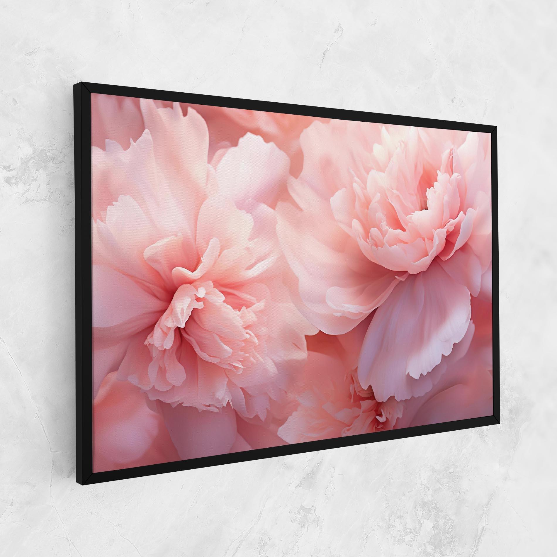 Leinwandbild Close Up Dreamy Peony mockup 1