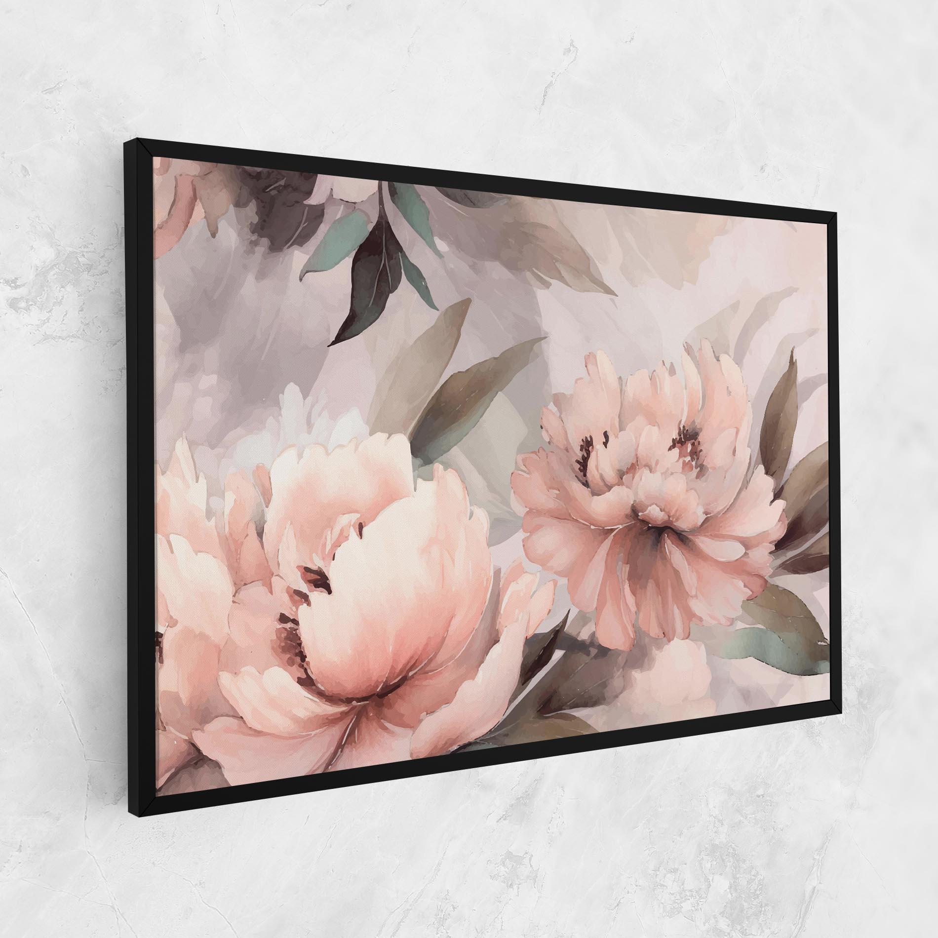 Leinwandbild Dreamy Peony Art mockup 1