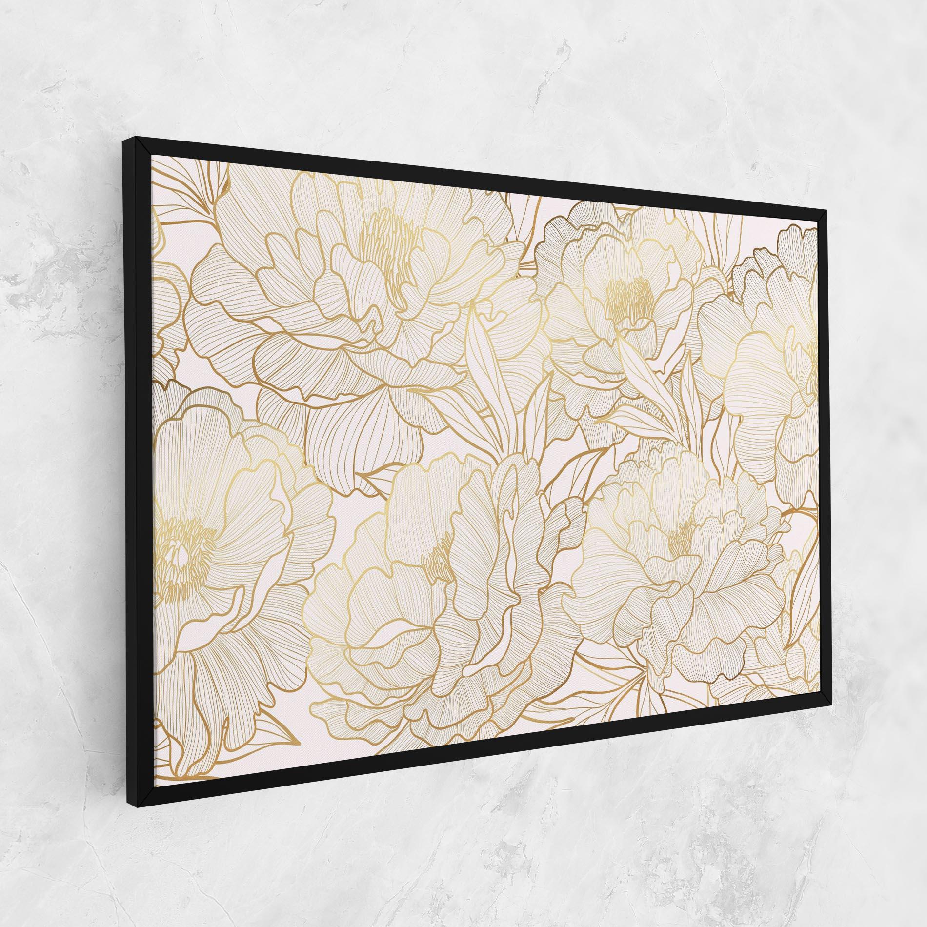 Leinwandbild Golden Peony mockup 1