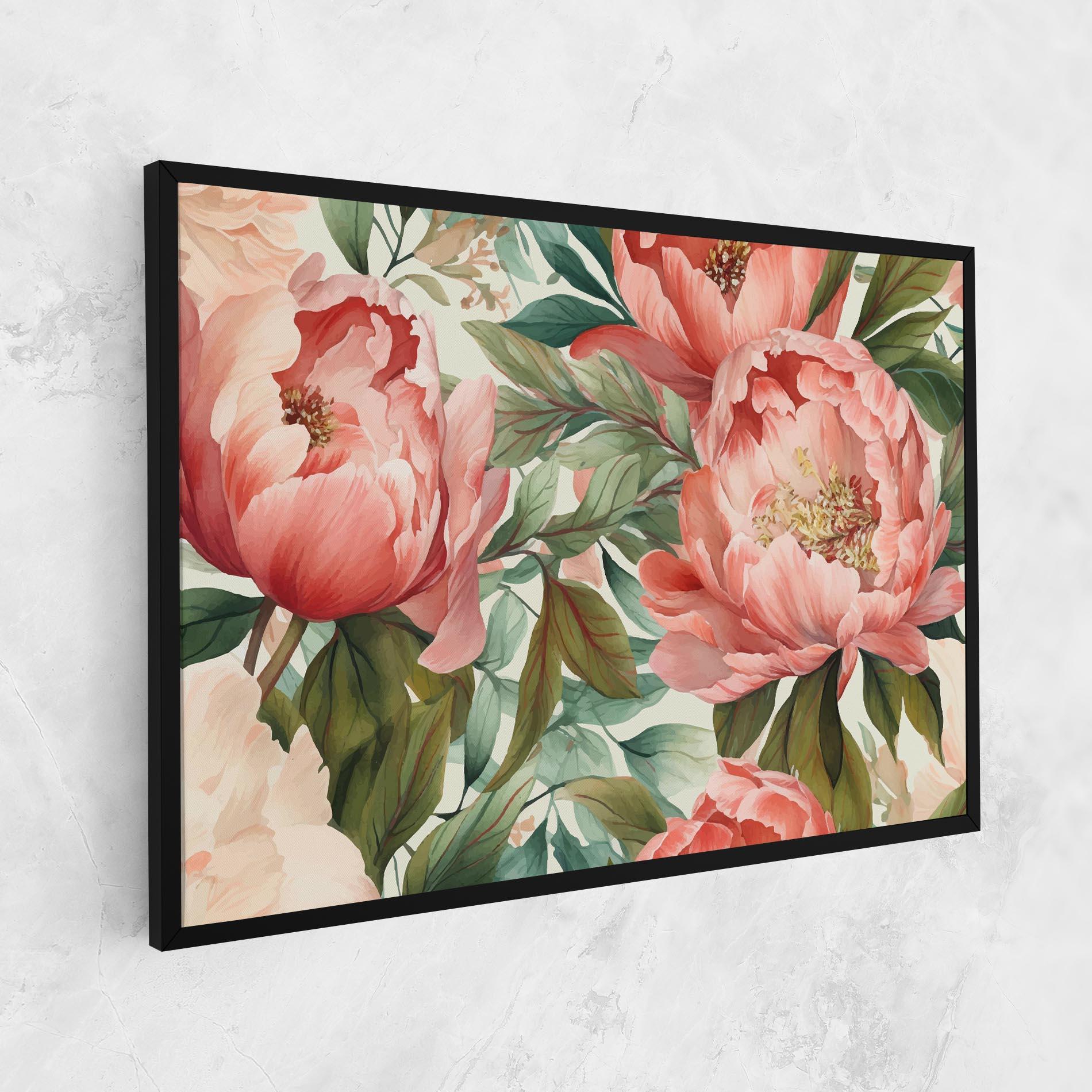 Leinwandbild Light Red Peony mockup 1