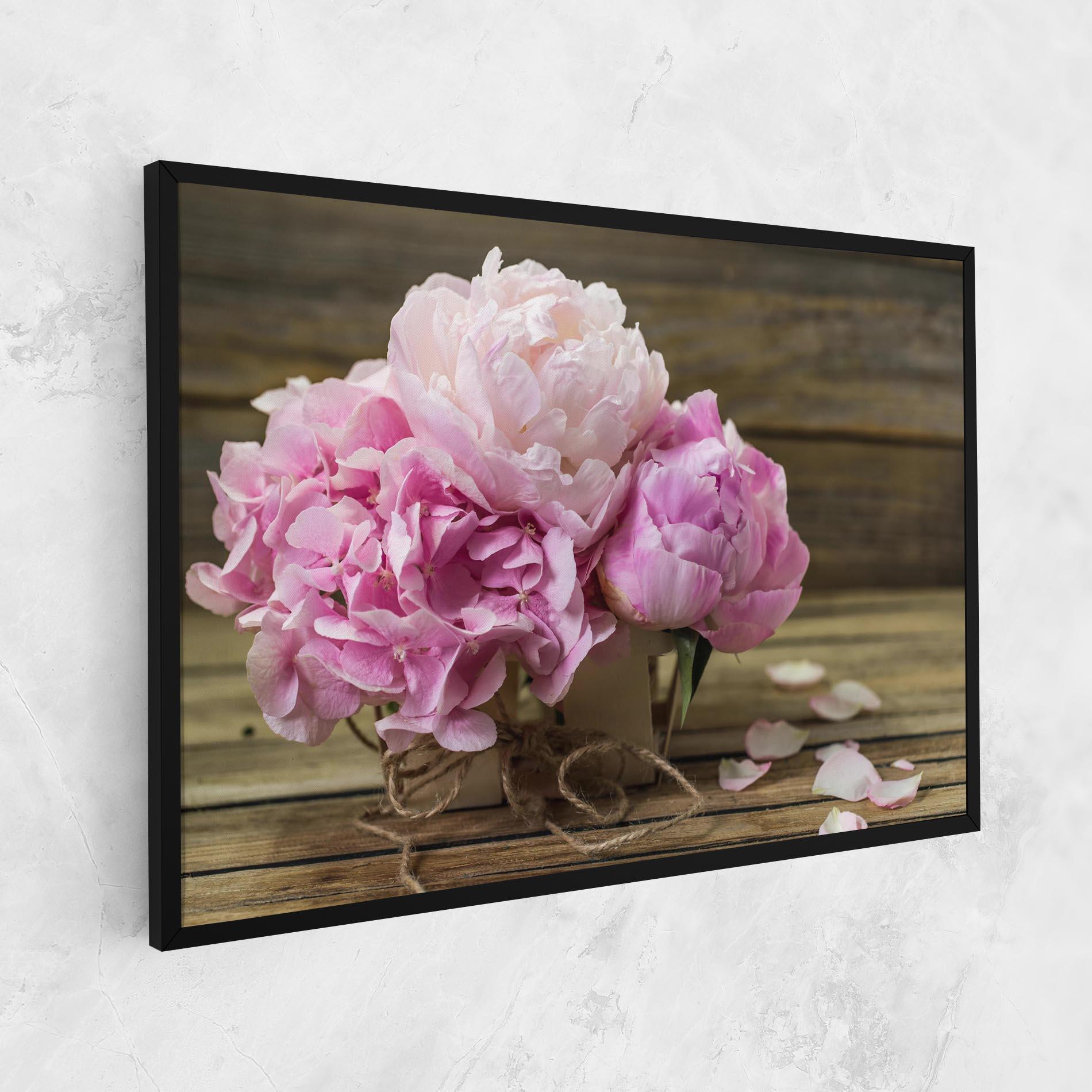 Leinwandbild Peony On Table mockup 1