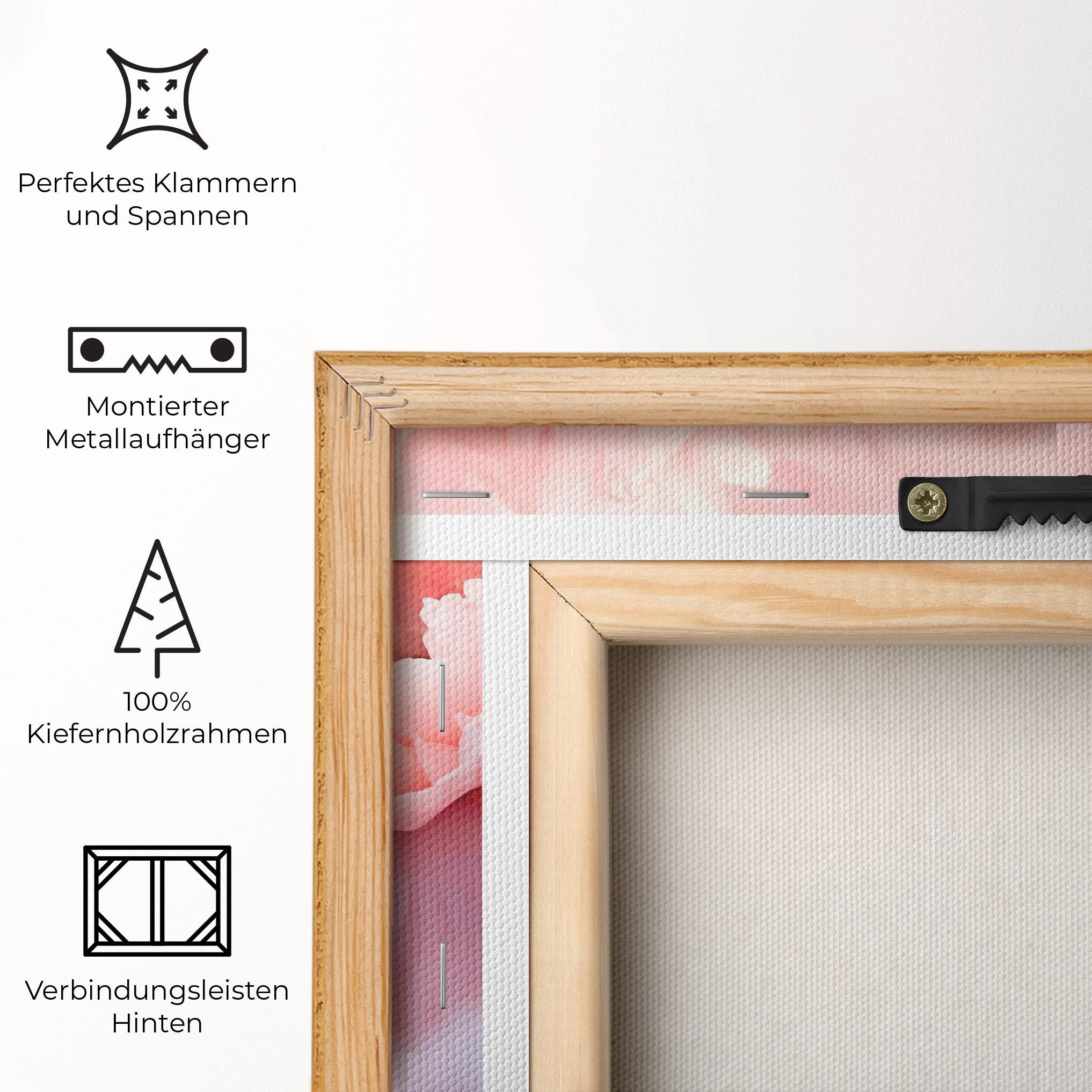 Leinwandbild Close Up Dreamy Peony mockup 5