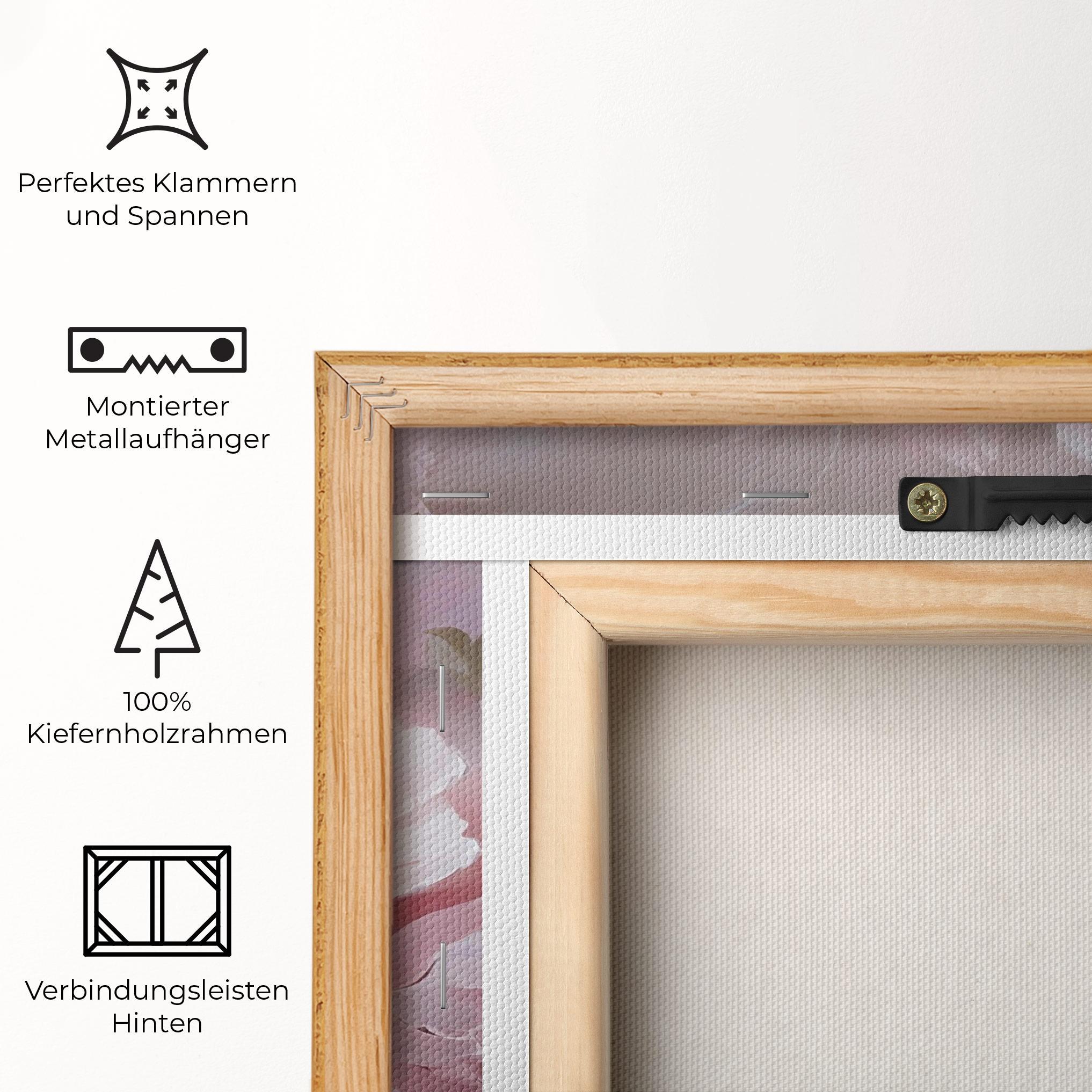 Leinwandbild Dreamy Painting Peony mockup 5