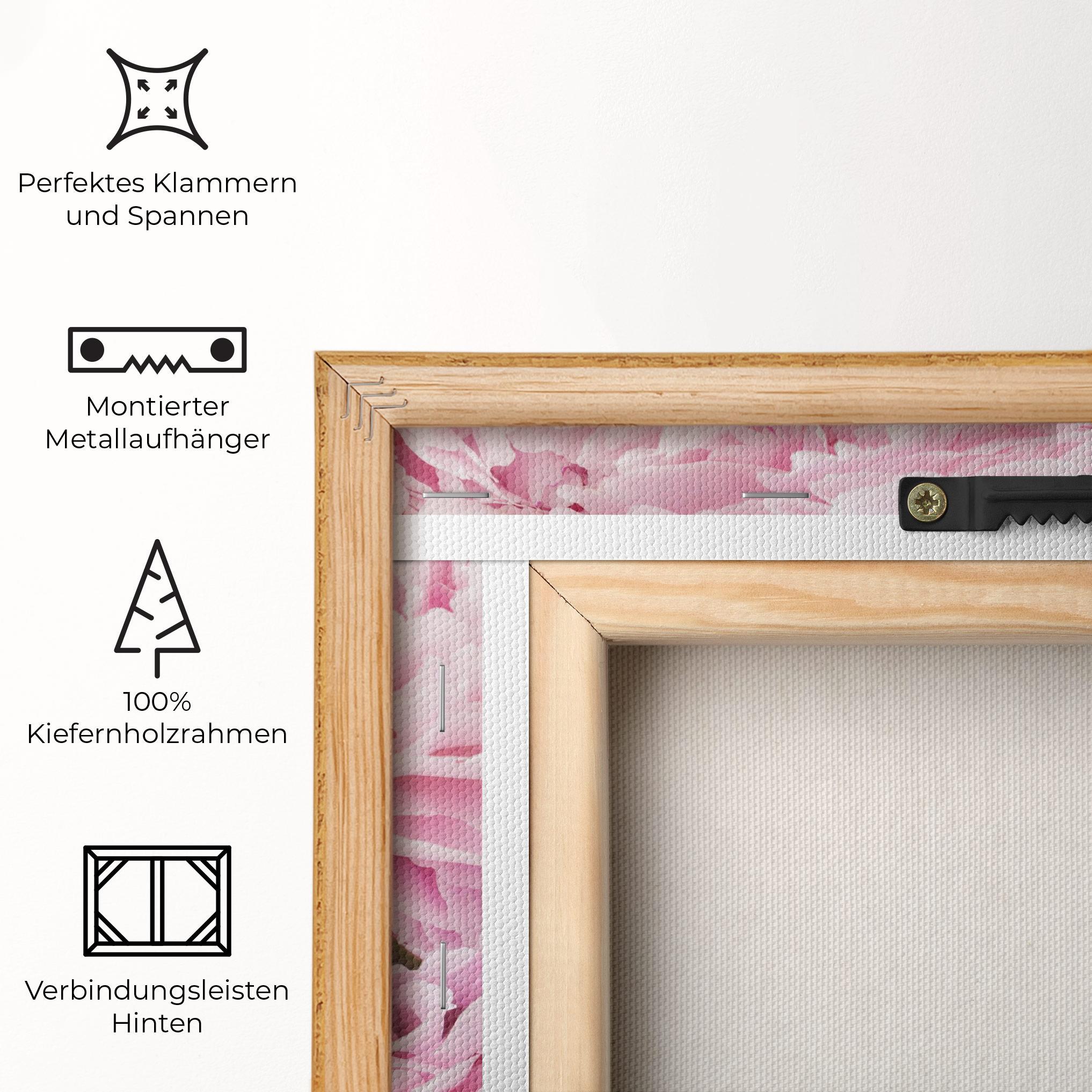 Leinwandbild Dreamy Pink Pastel Peony mockup 5