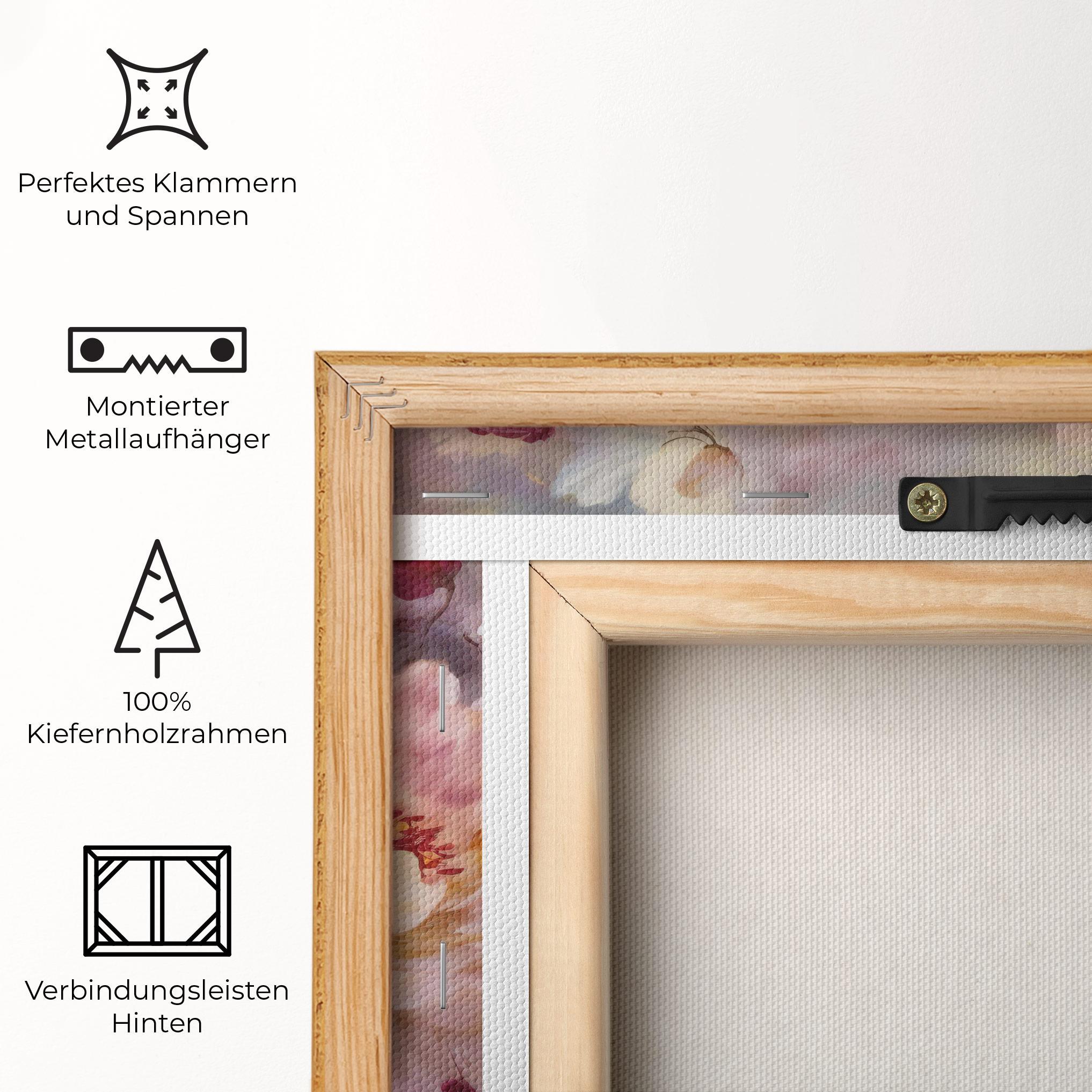 Leinwandbild Peony Painting Art mockup 5