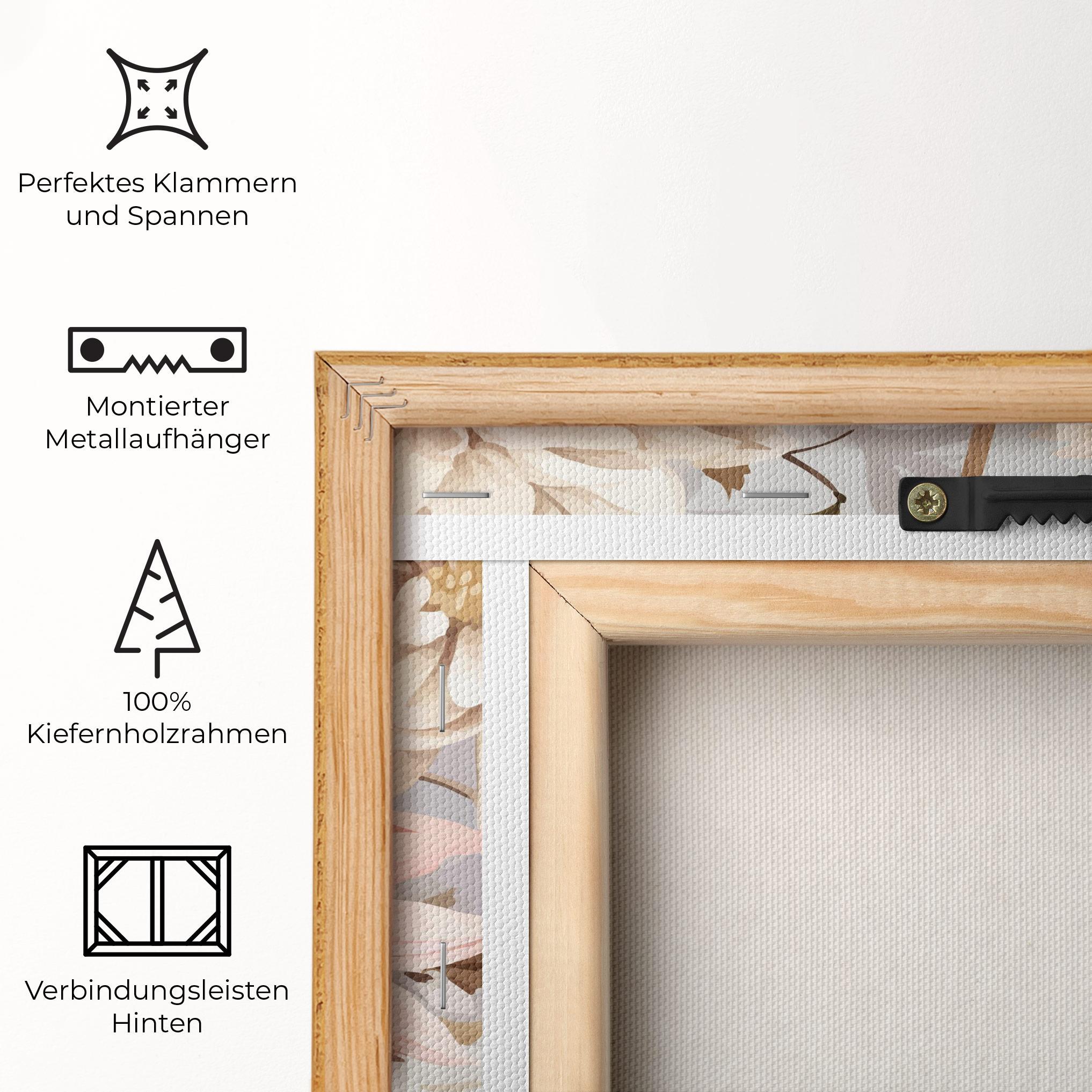 Leinwandbild Pink Cream Open Peony mockup 5