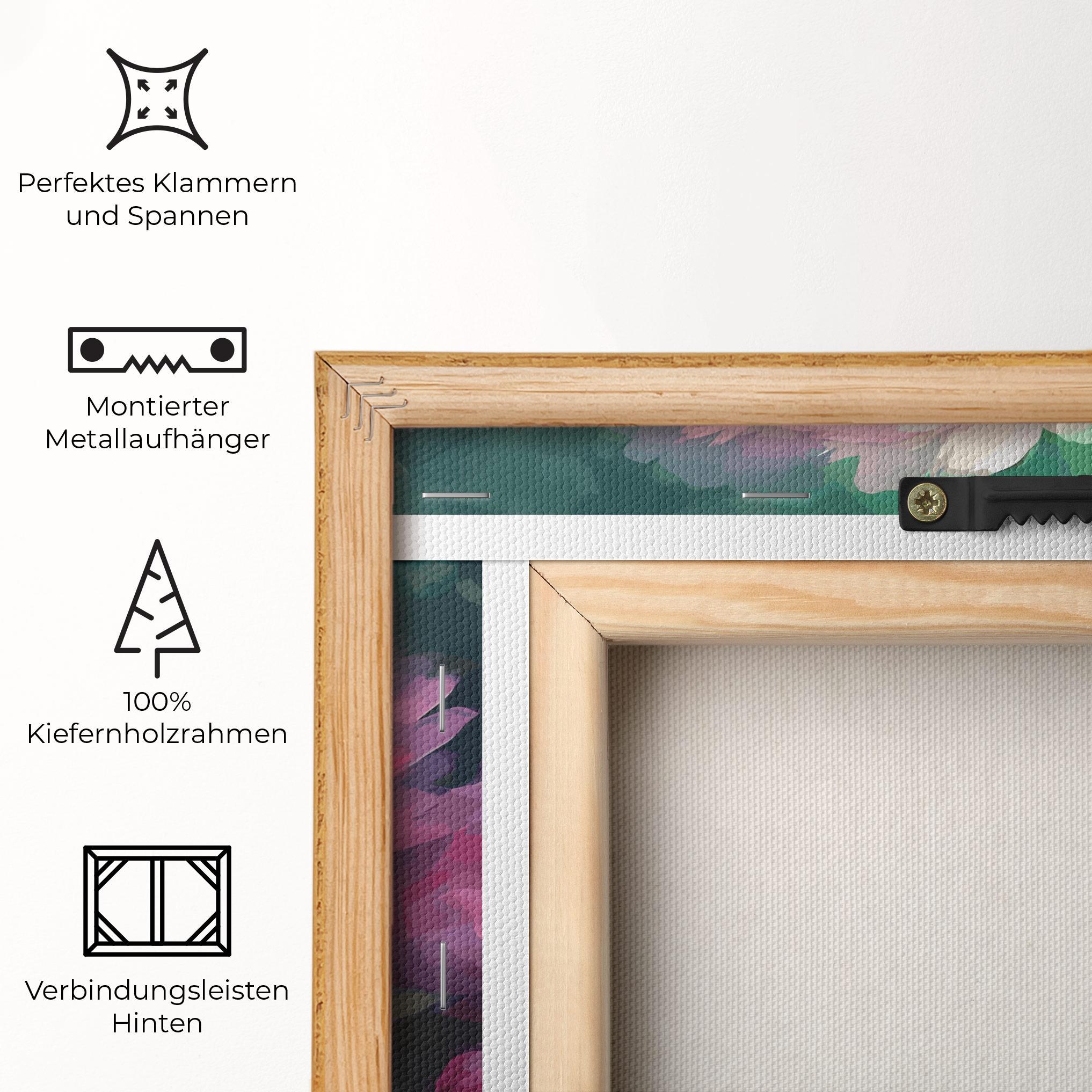 Leinwandbild Pretty Peony Paint mockup 5