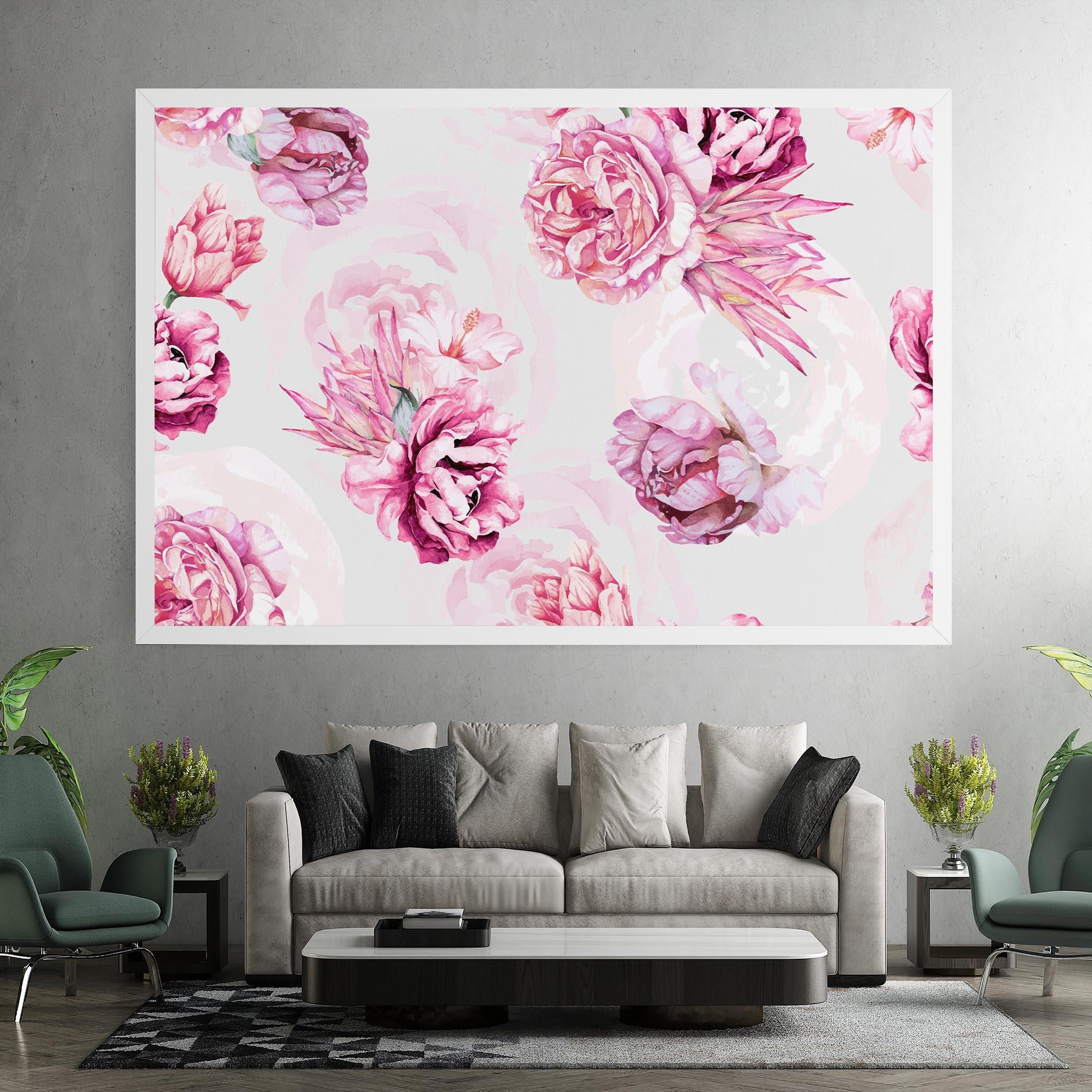 Leinwandbild Blooming Peony mockup 7