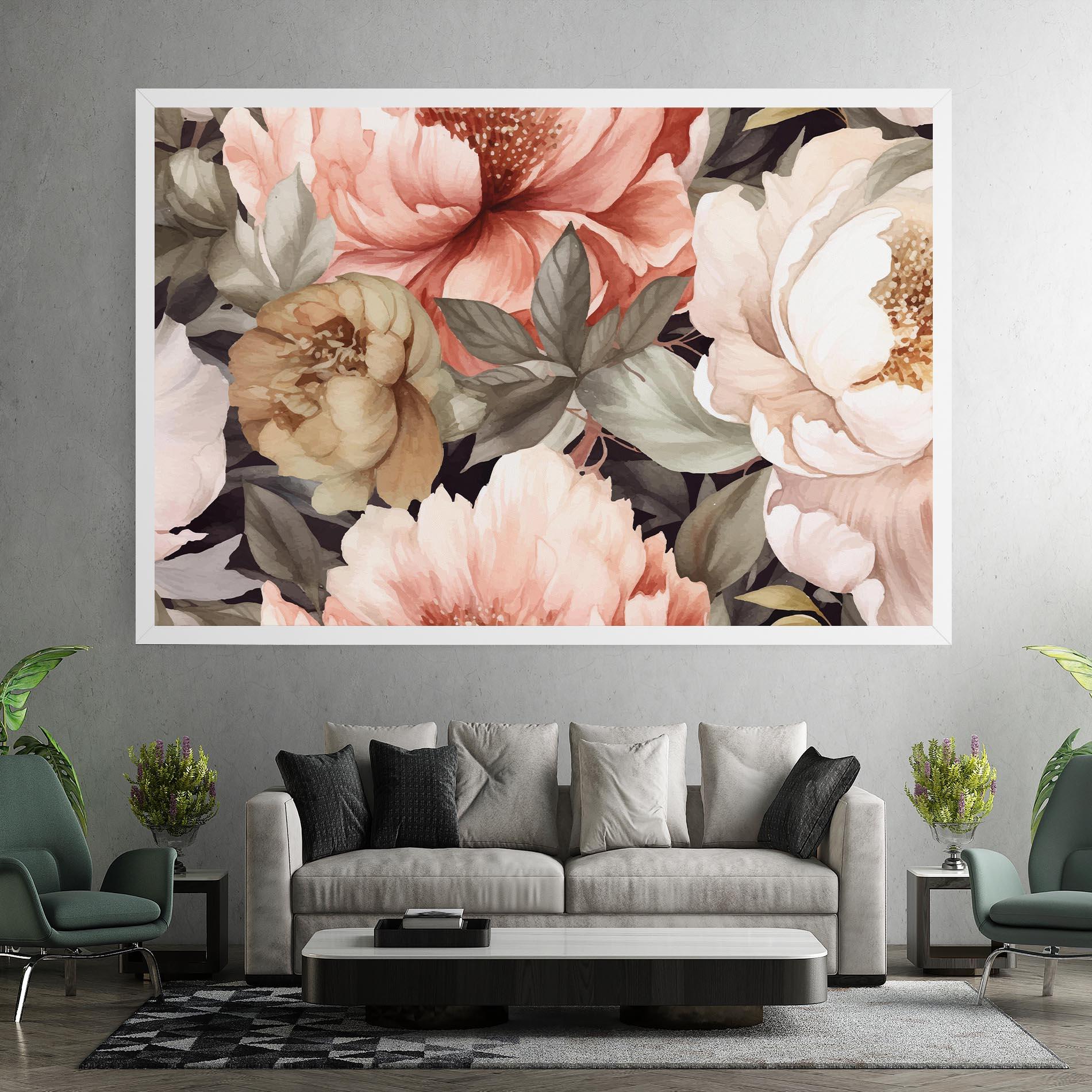 Leinwandbild Cream Pink Peony mockup 7