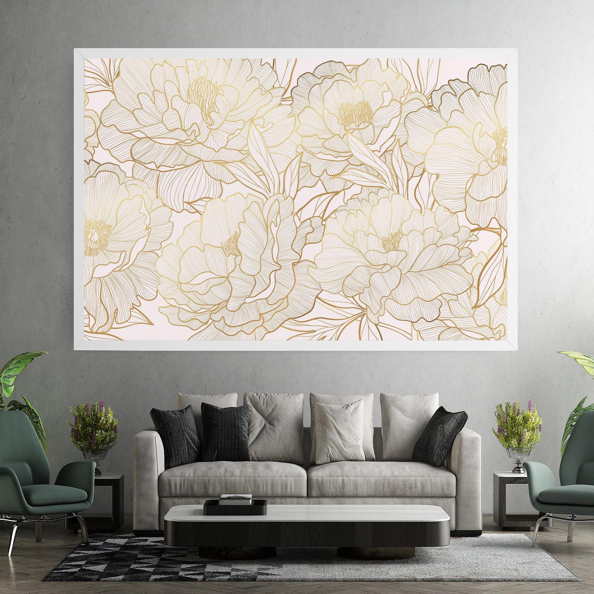 Leinwandbild Golden Peony mockup 7