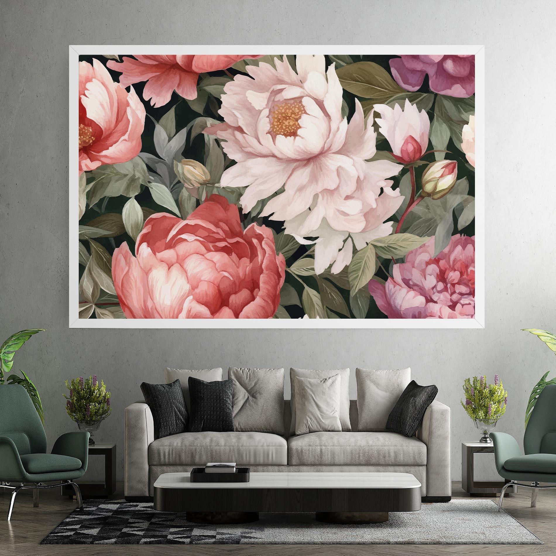 Leinwandbild Light Peony Art mockup 7