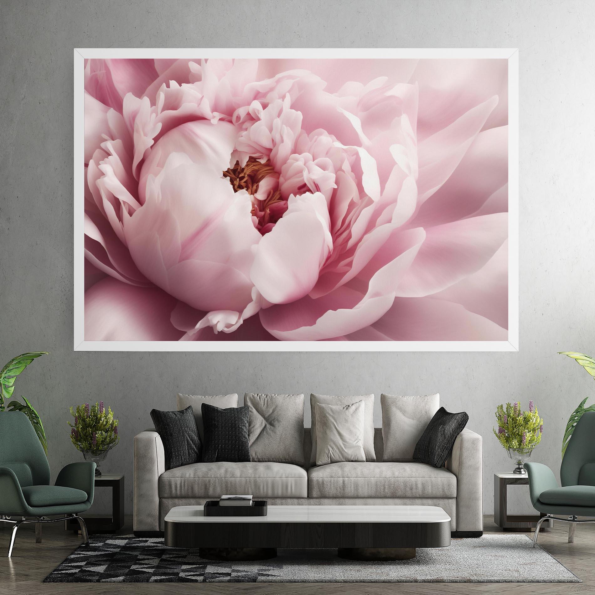 Leinwandbild Pastel Peony Petals mockup 7