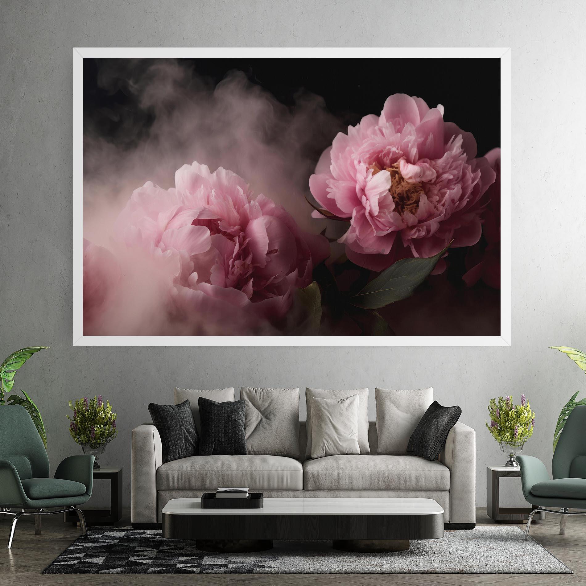 Leinwandbild Peony In Smoke mockup 7