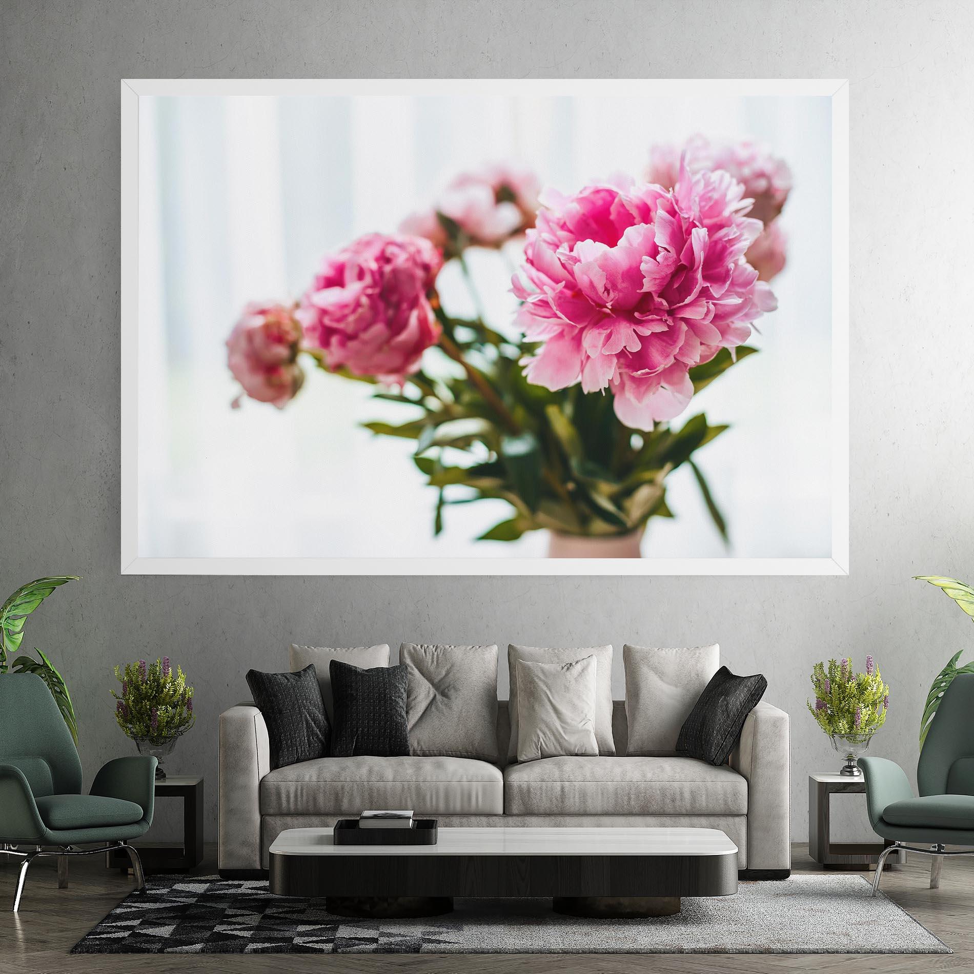 Leinwandbild Peony In Vase mockup 7