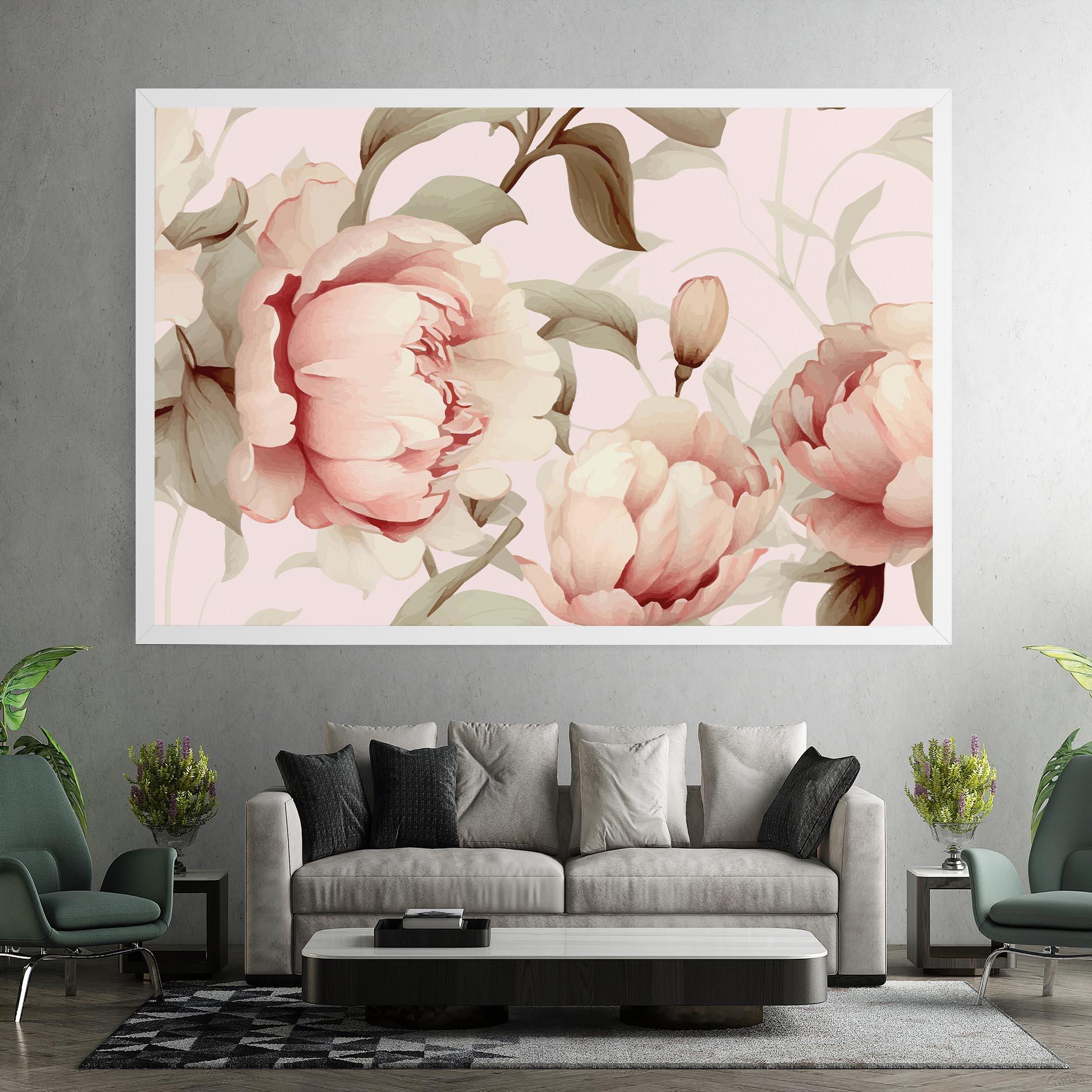 Leinwandbild Pink Pretty Peony mockup 7