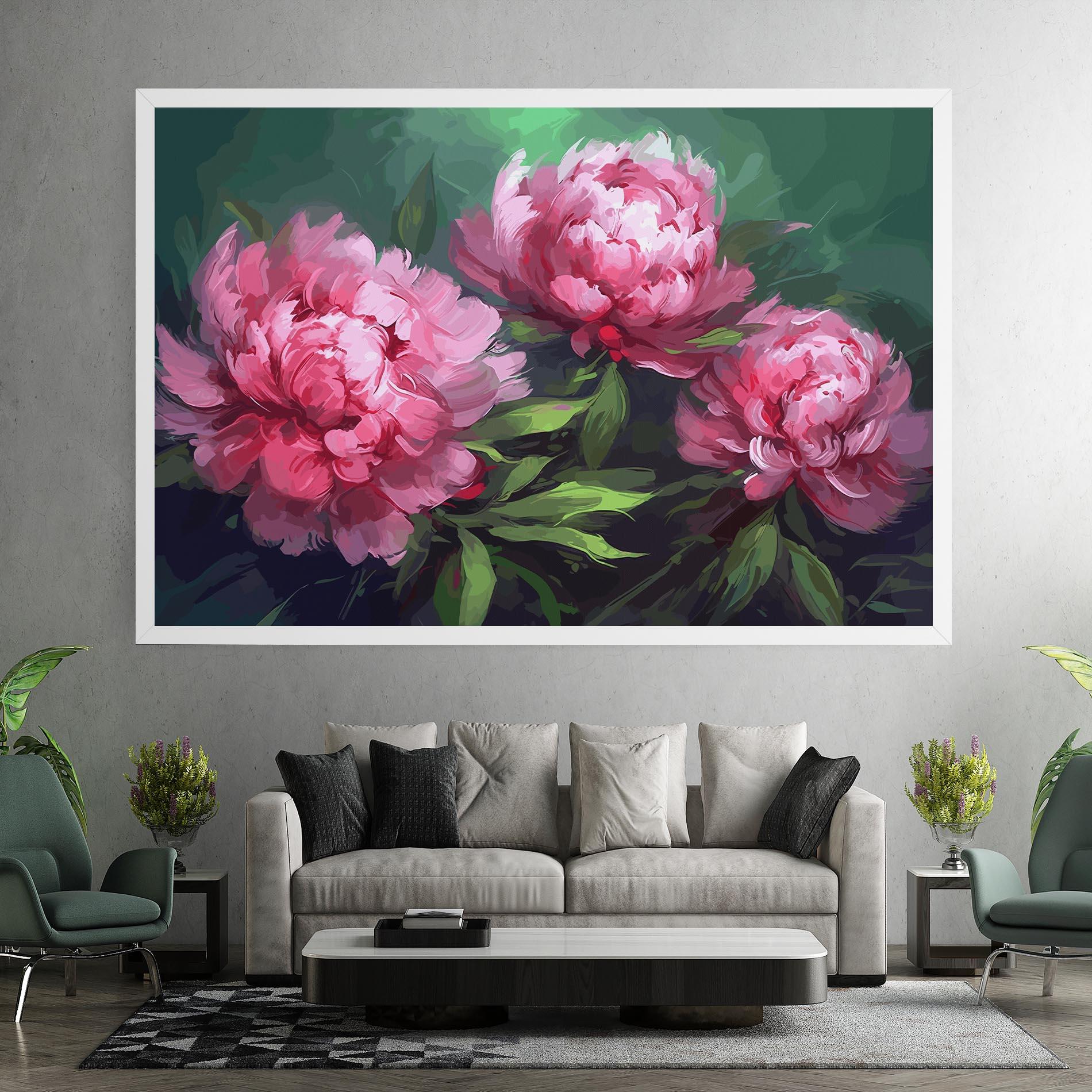 Leinwandbild Pretty Peonies mockup 7