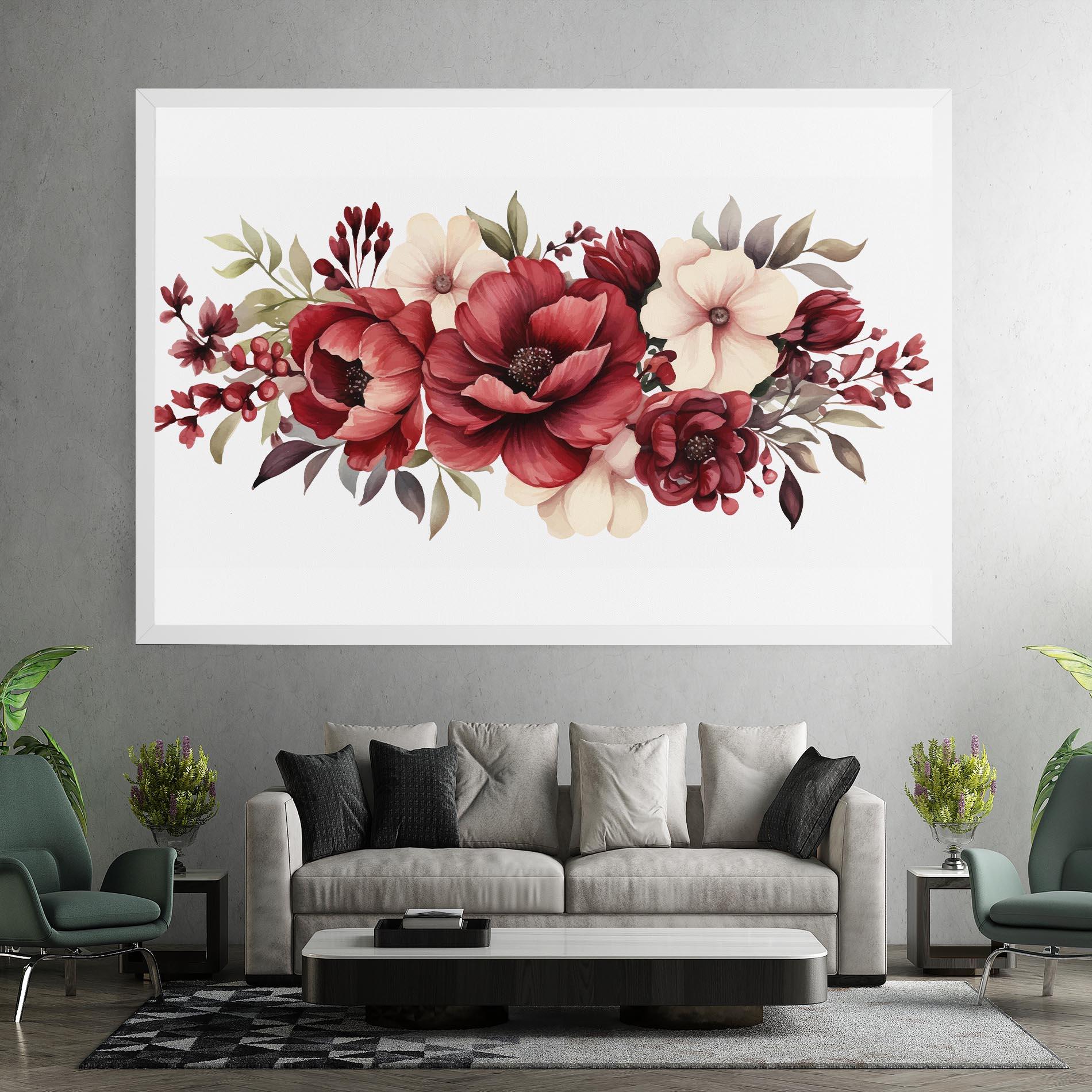 Leinwandbild Red Peony mockup 7