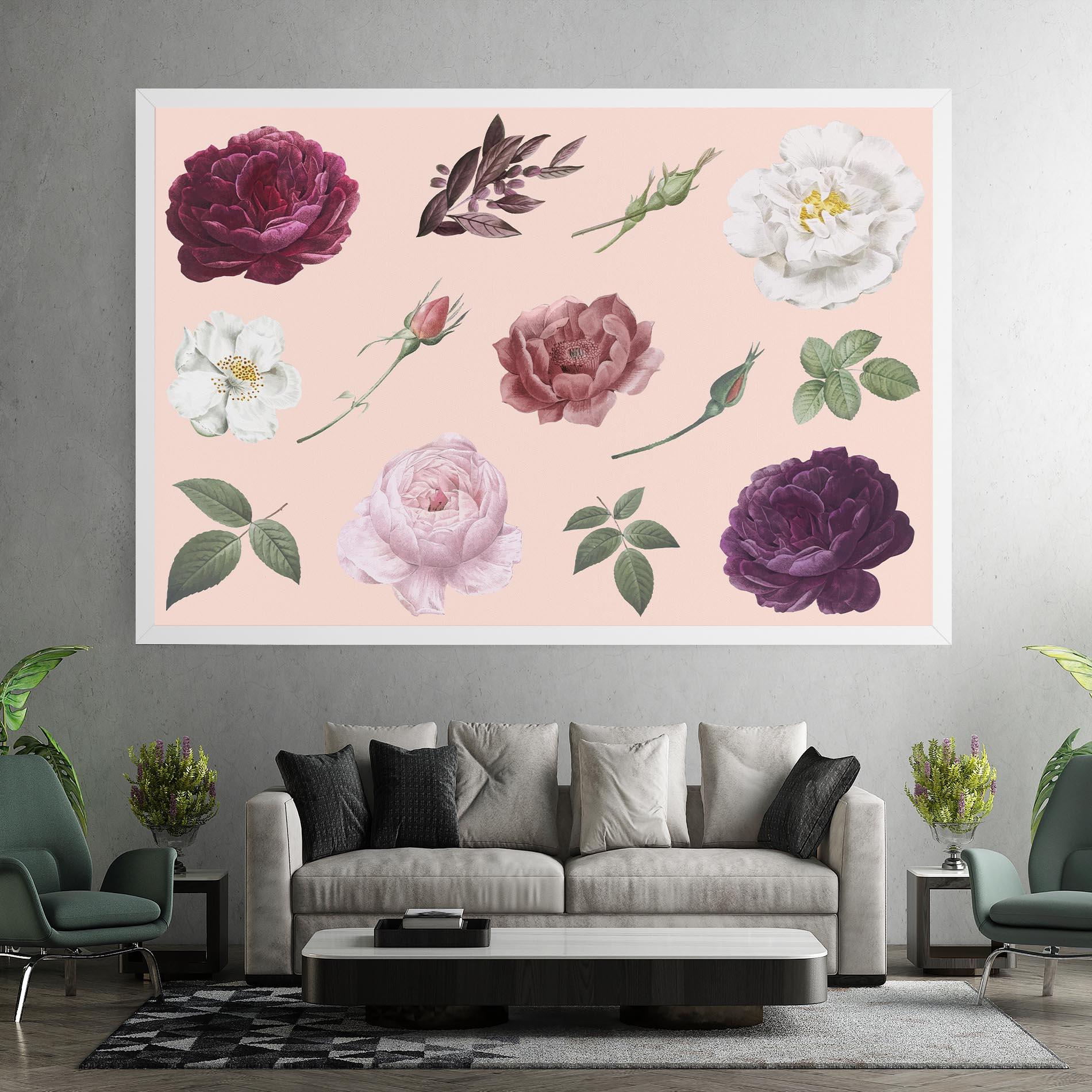 Leinwandbild Rose And Peony mockup 7
