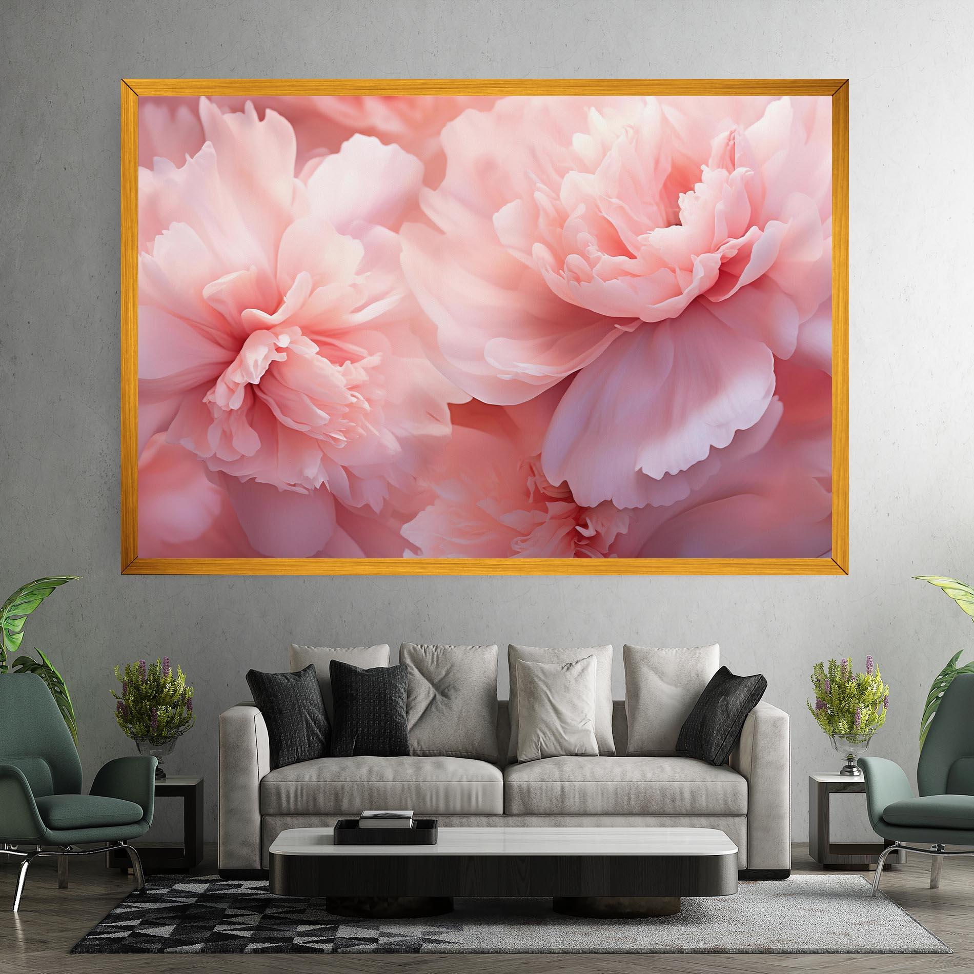 Leinwandbild Close Up Dreamy Peony mockup 7
