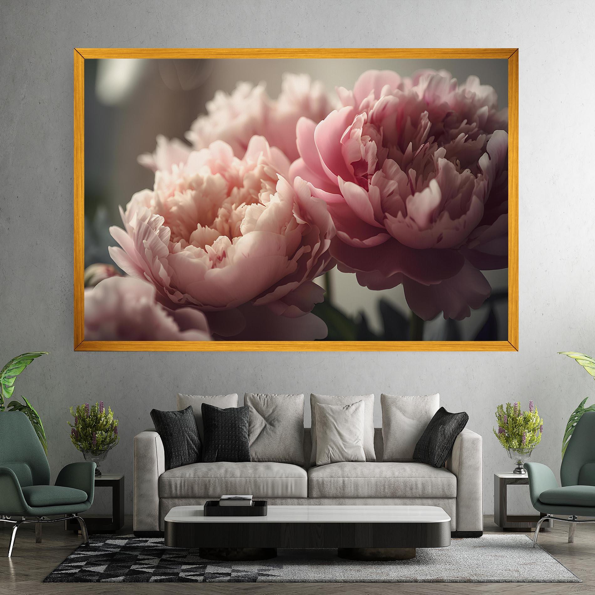 Leinwandbild Cream Dreamy Peony mockup 7