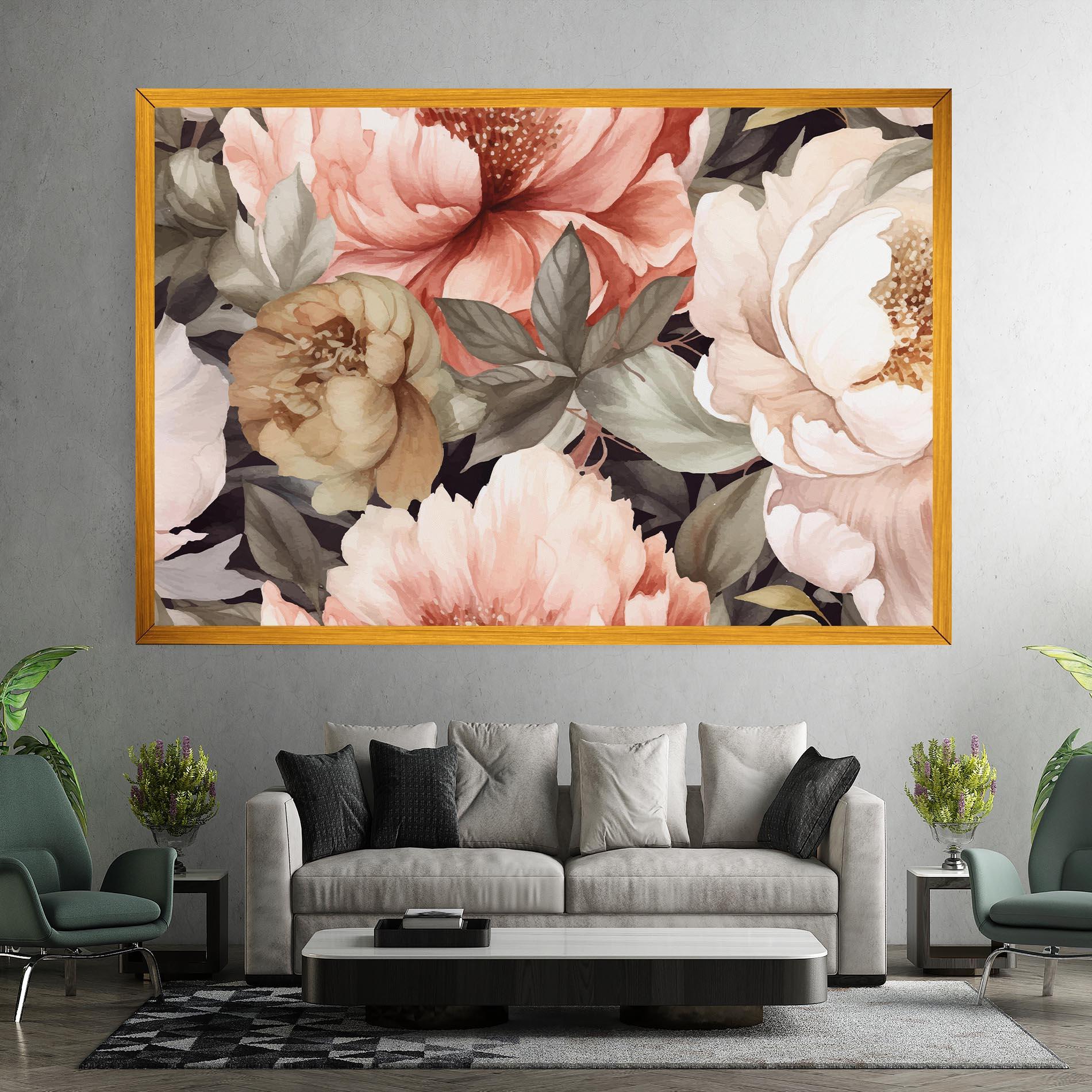Leinwandbild Cream Pink Peony mockup 7