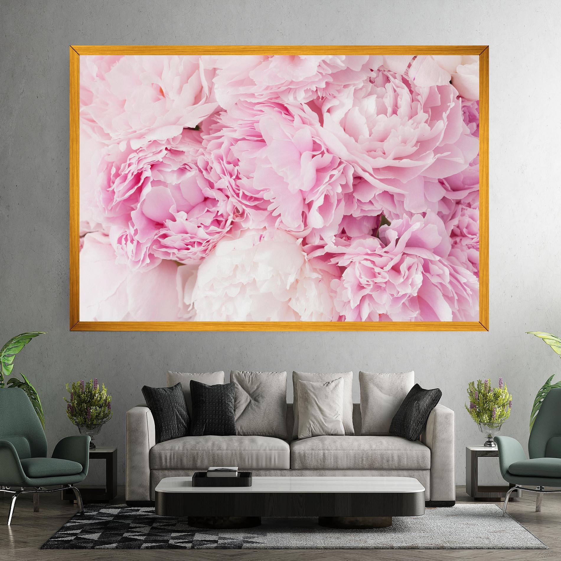 Leinwandbild Dreamy Pink Pastel Peony mockup 7