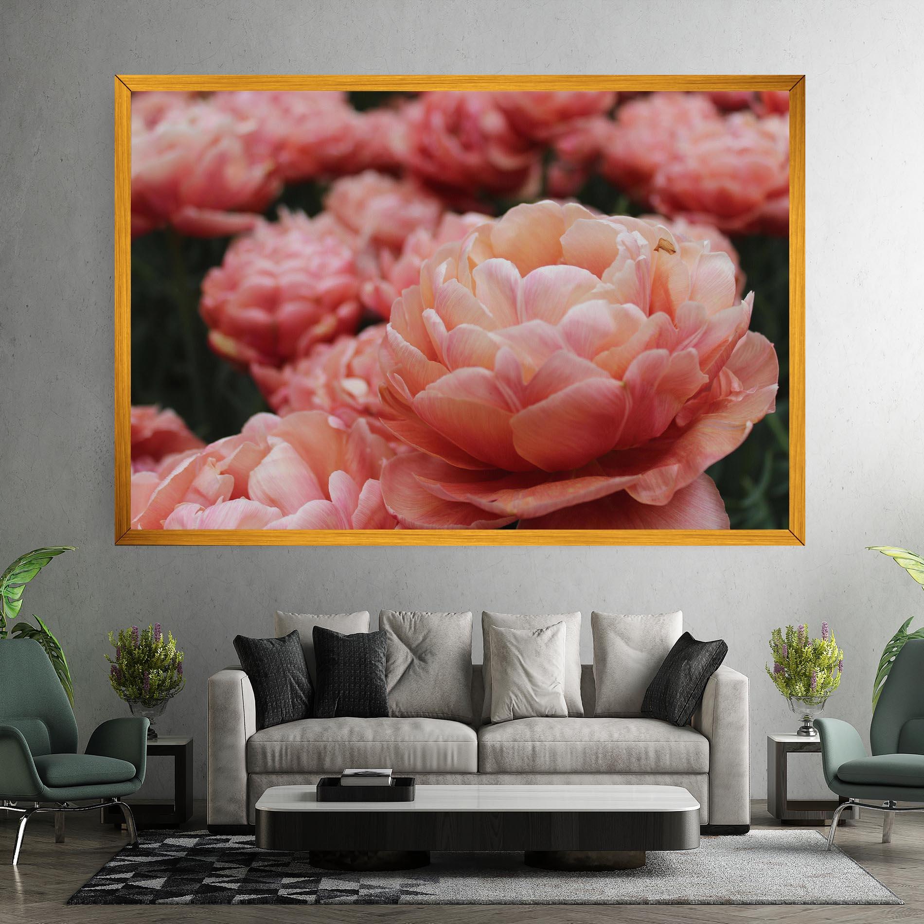 Leinwandbild Light Orange Peony mockup 7