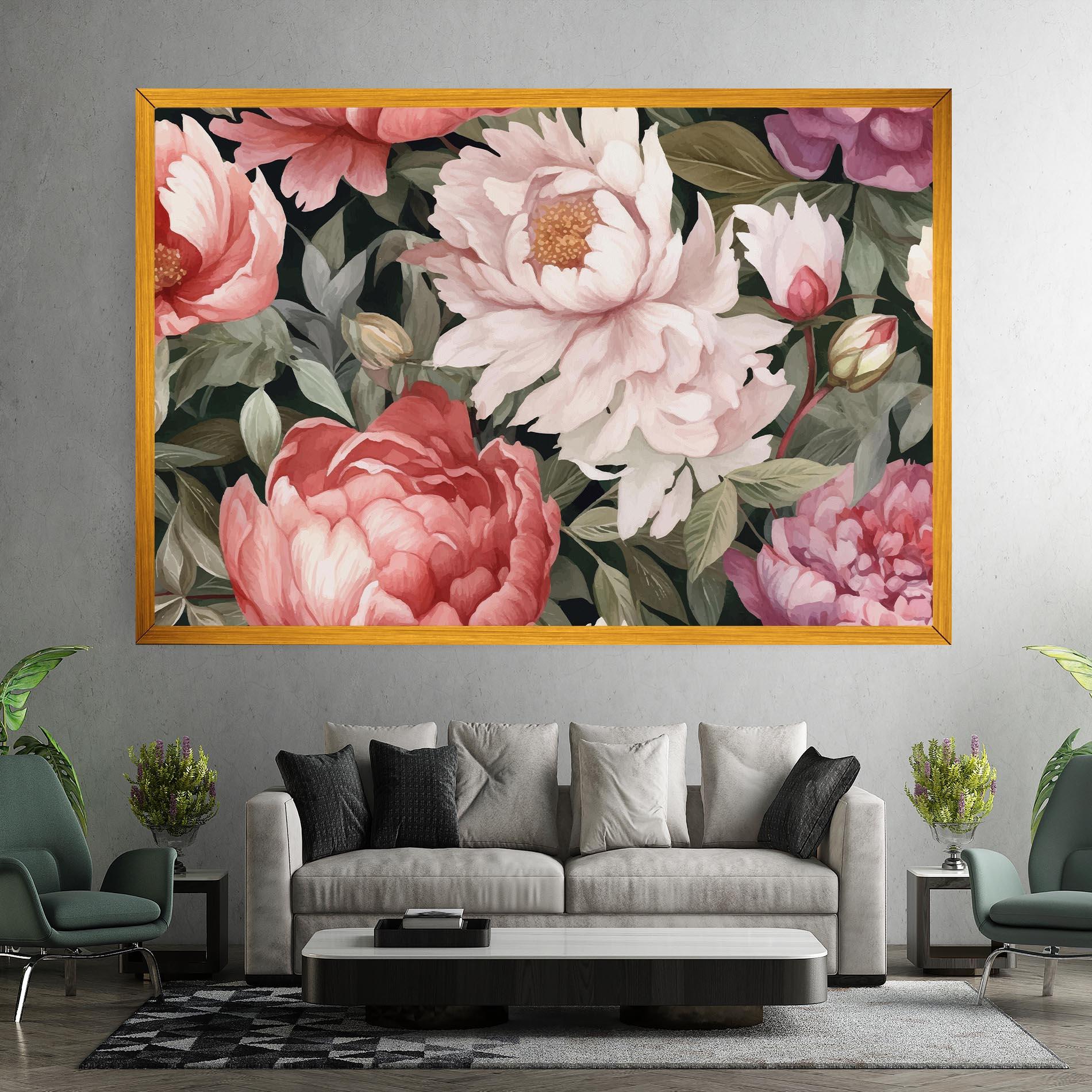 Leinwandbild Light Peony Art mockup 7