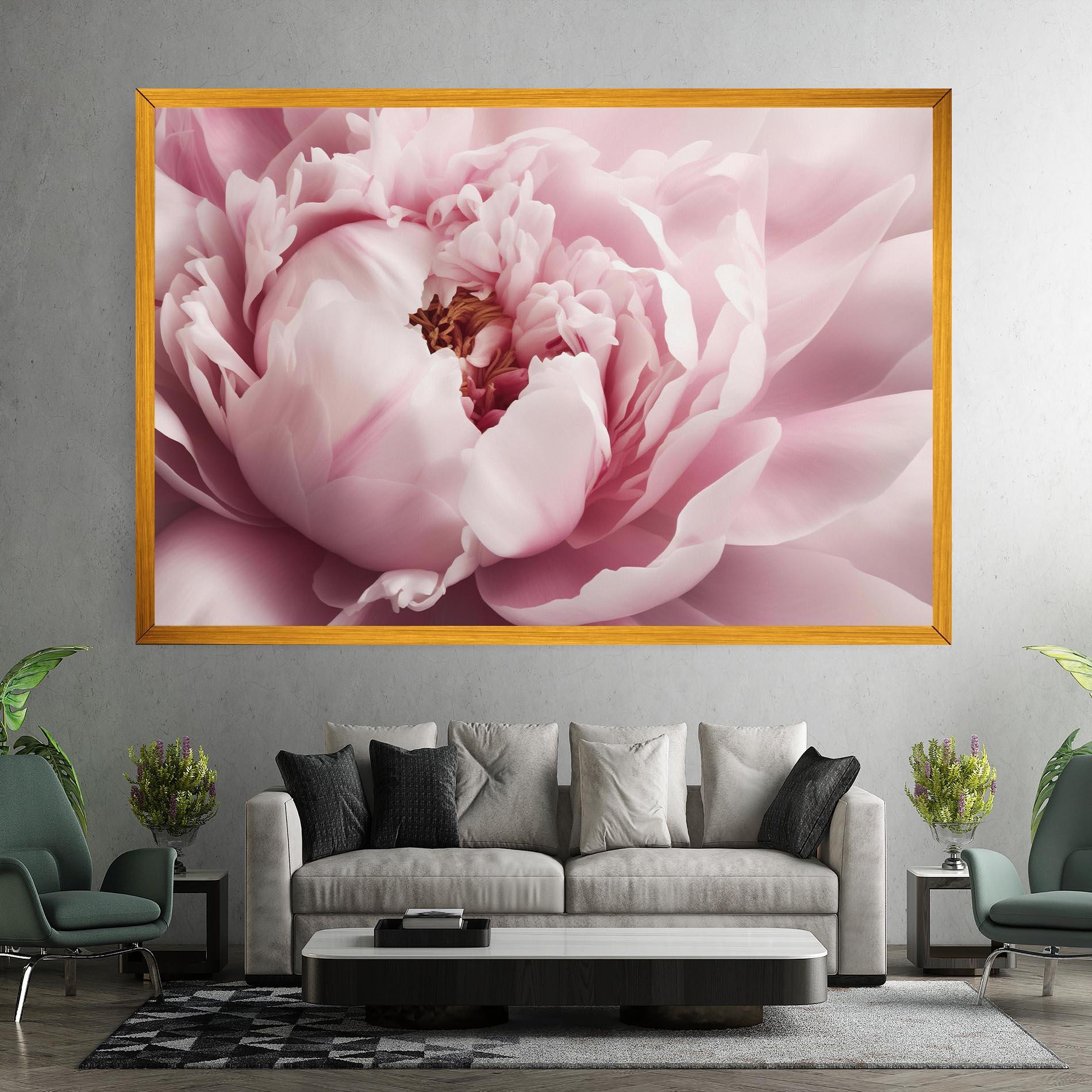 Leinwandbild Pastel Peony Petals mockup 7