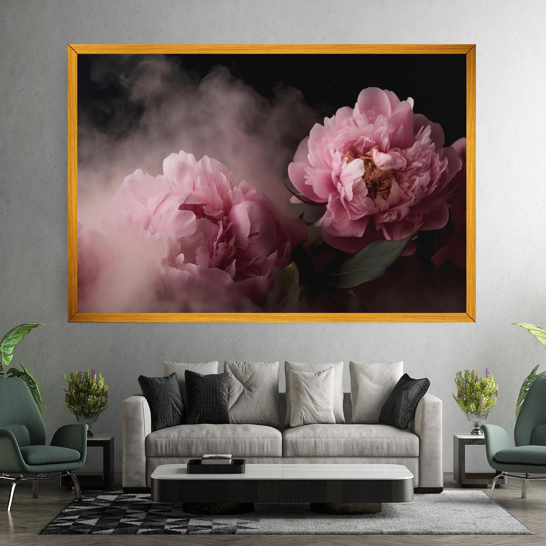 Leinwandbild Peony In Smoke mockup 7