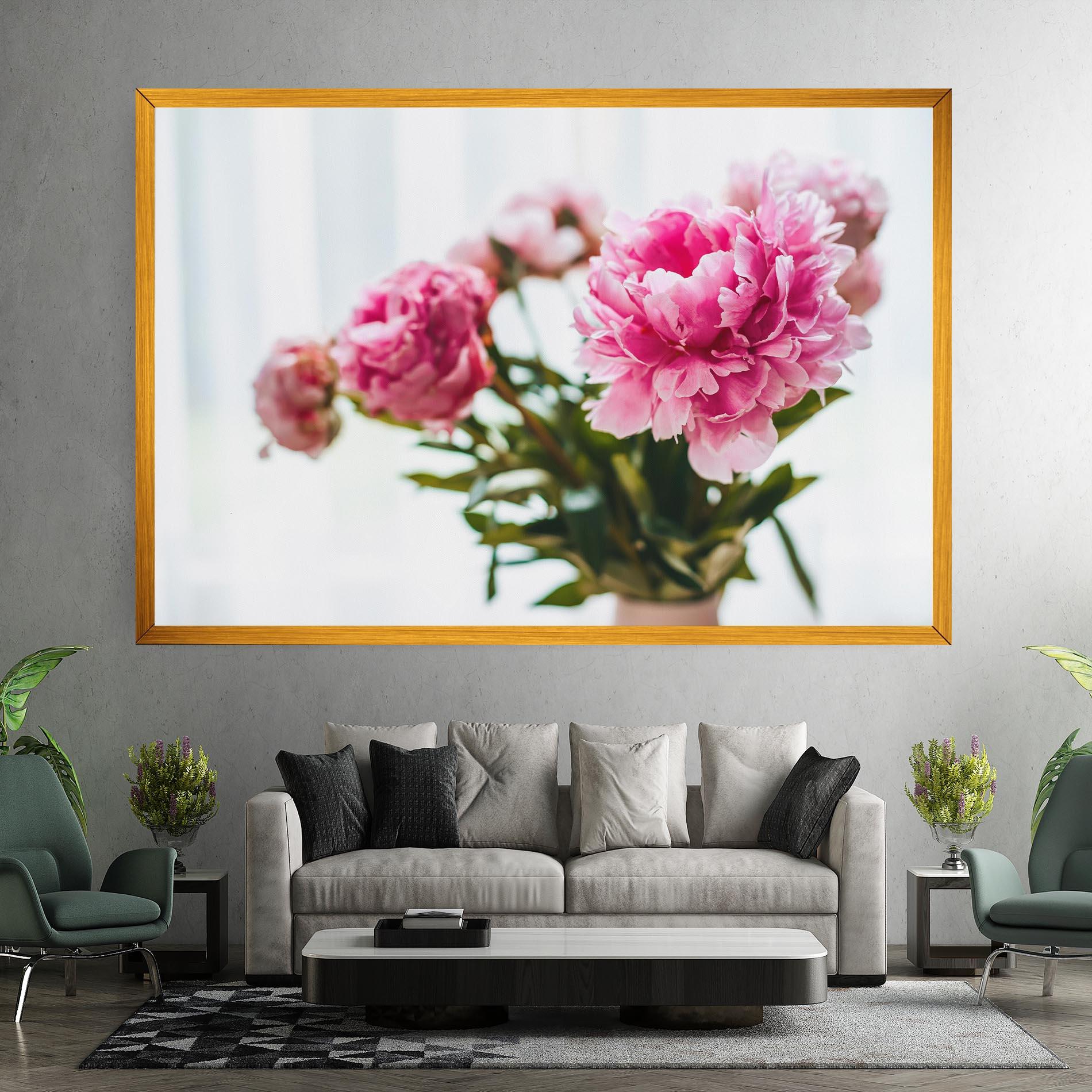 Leinwandbild Peony In Vase mockup 7